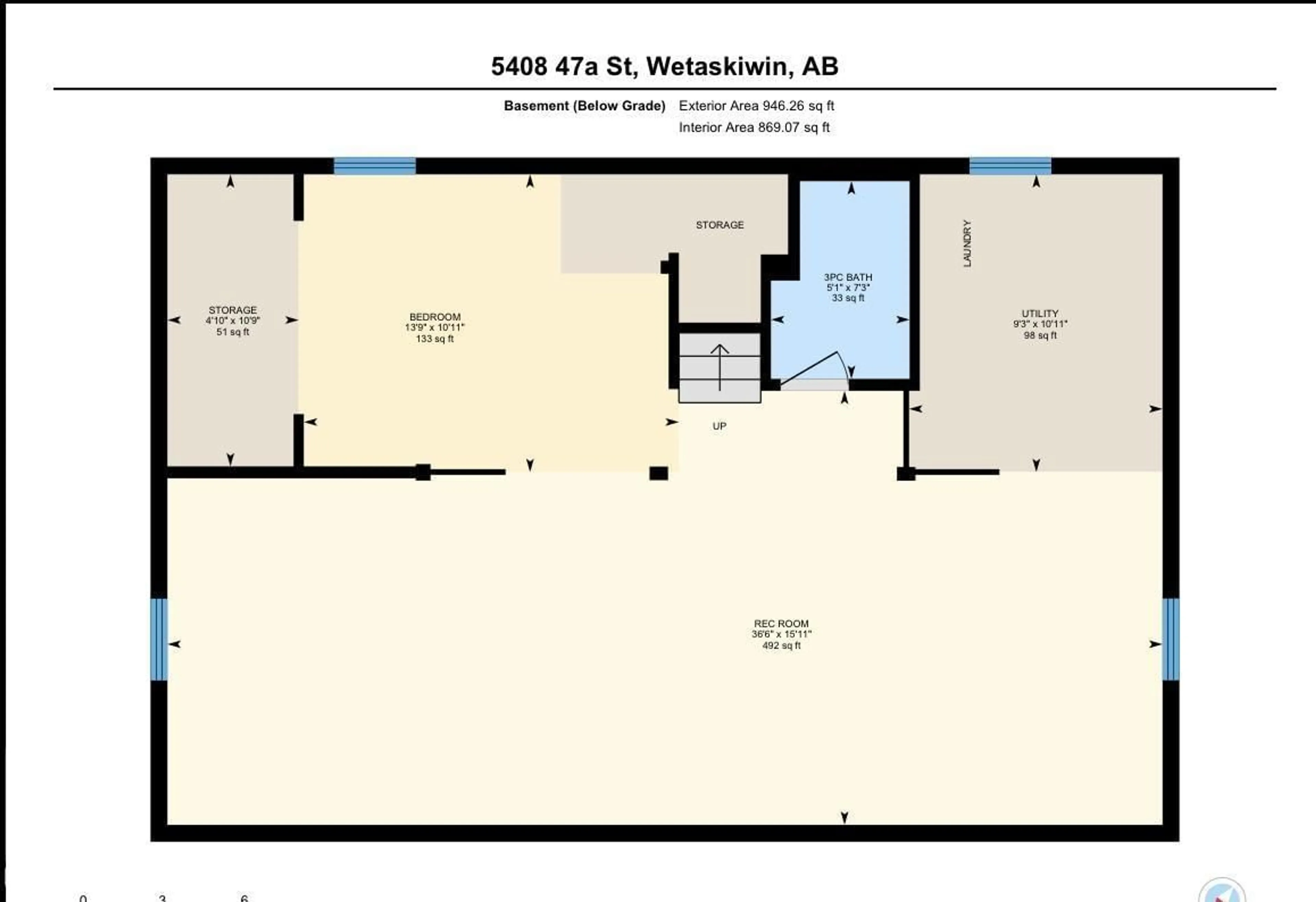 Floor plan for 5408 47A ST, Wetaskiwin Alberta T9A1E8