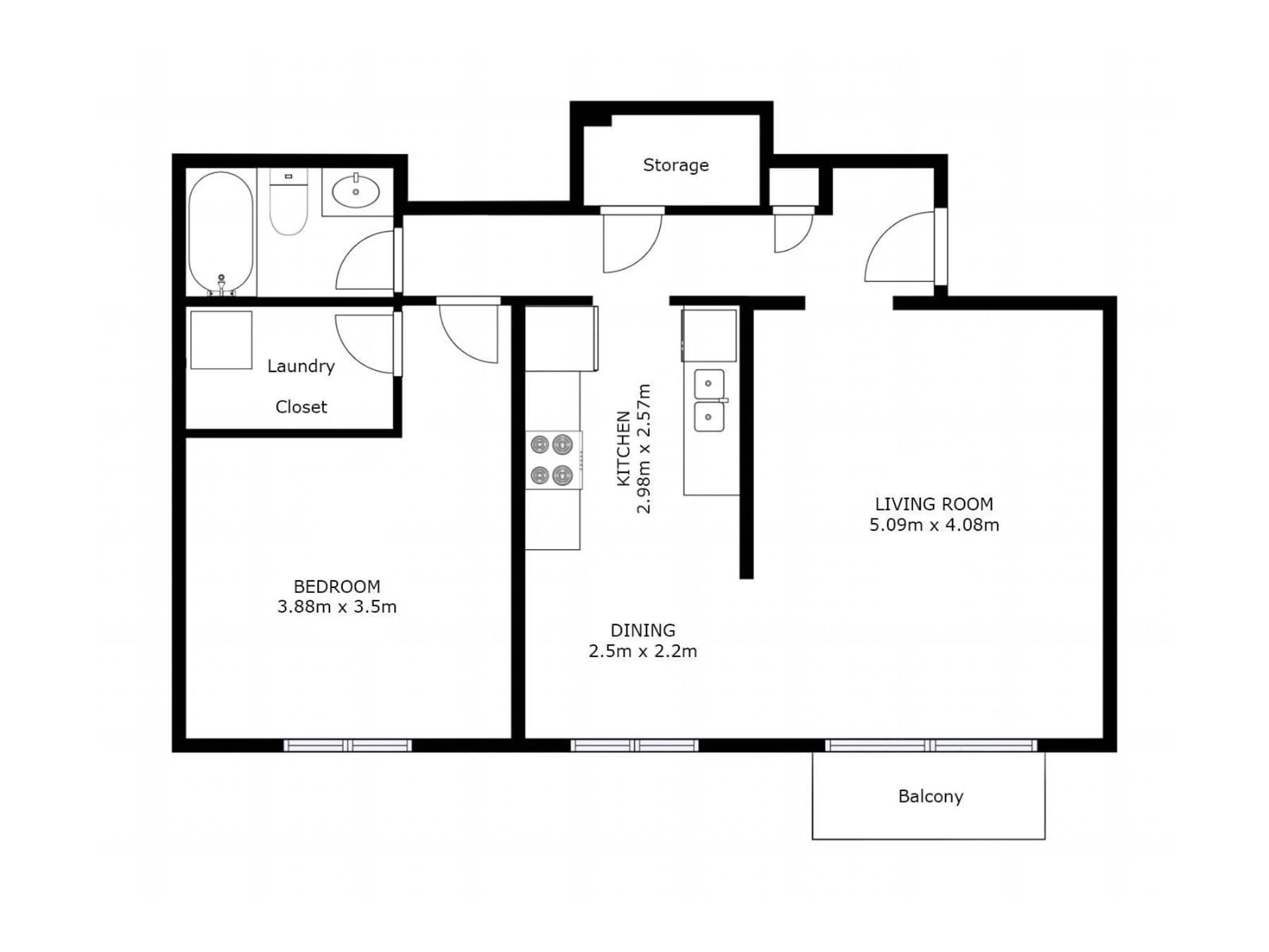 Floor plan for #308 - 10735 81 AV, Edmonton Alberta T6E1Y2