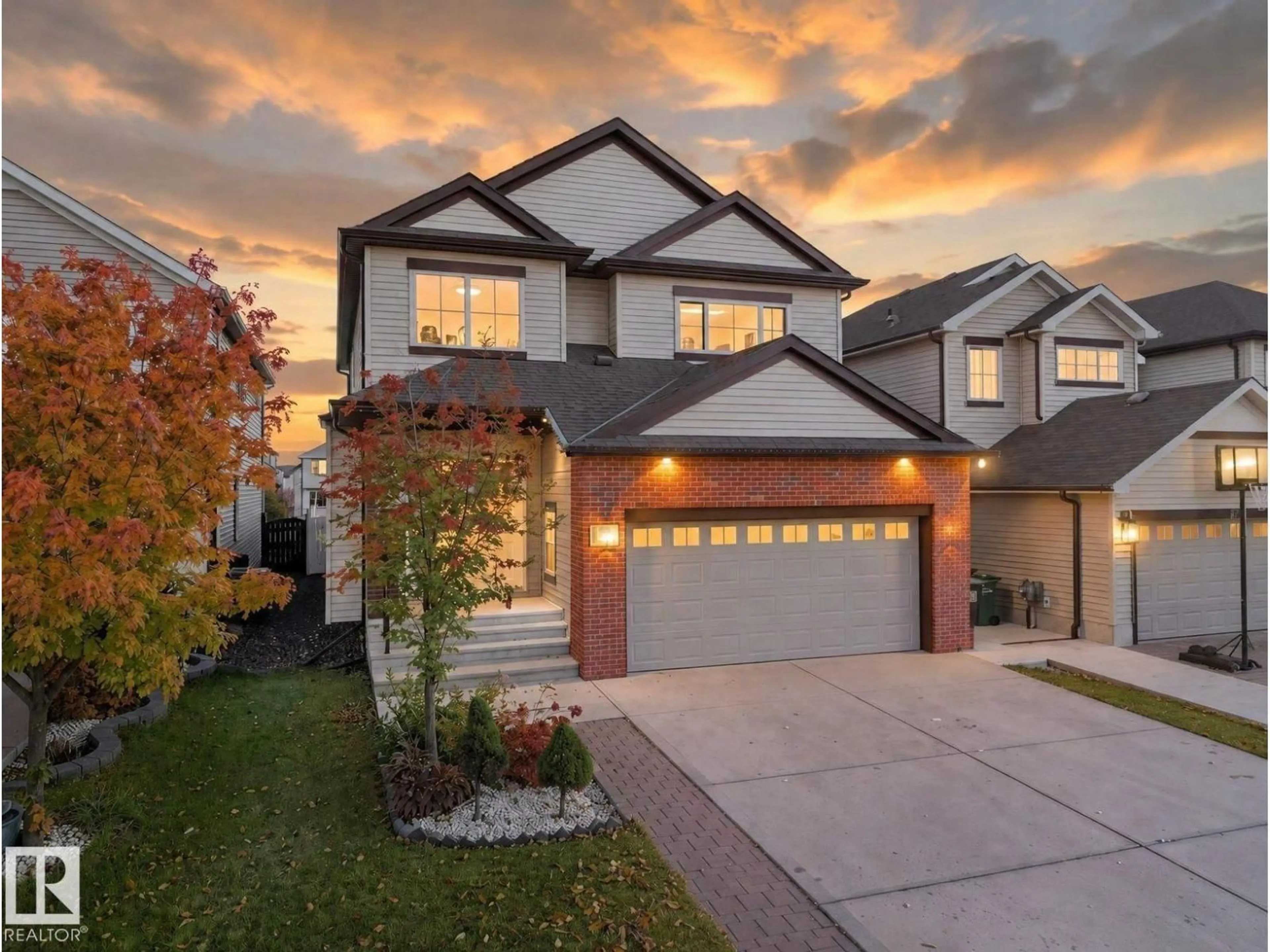 Home with brick exterior material, street for 5219 18 AV, Edmonton Alberta T6X1A4