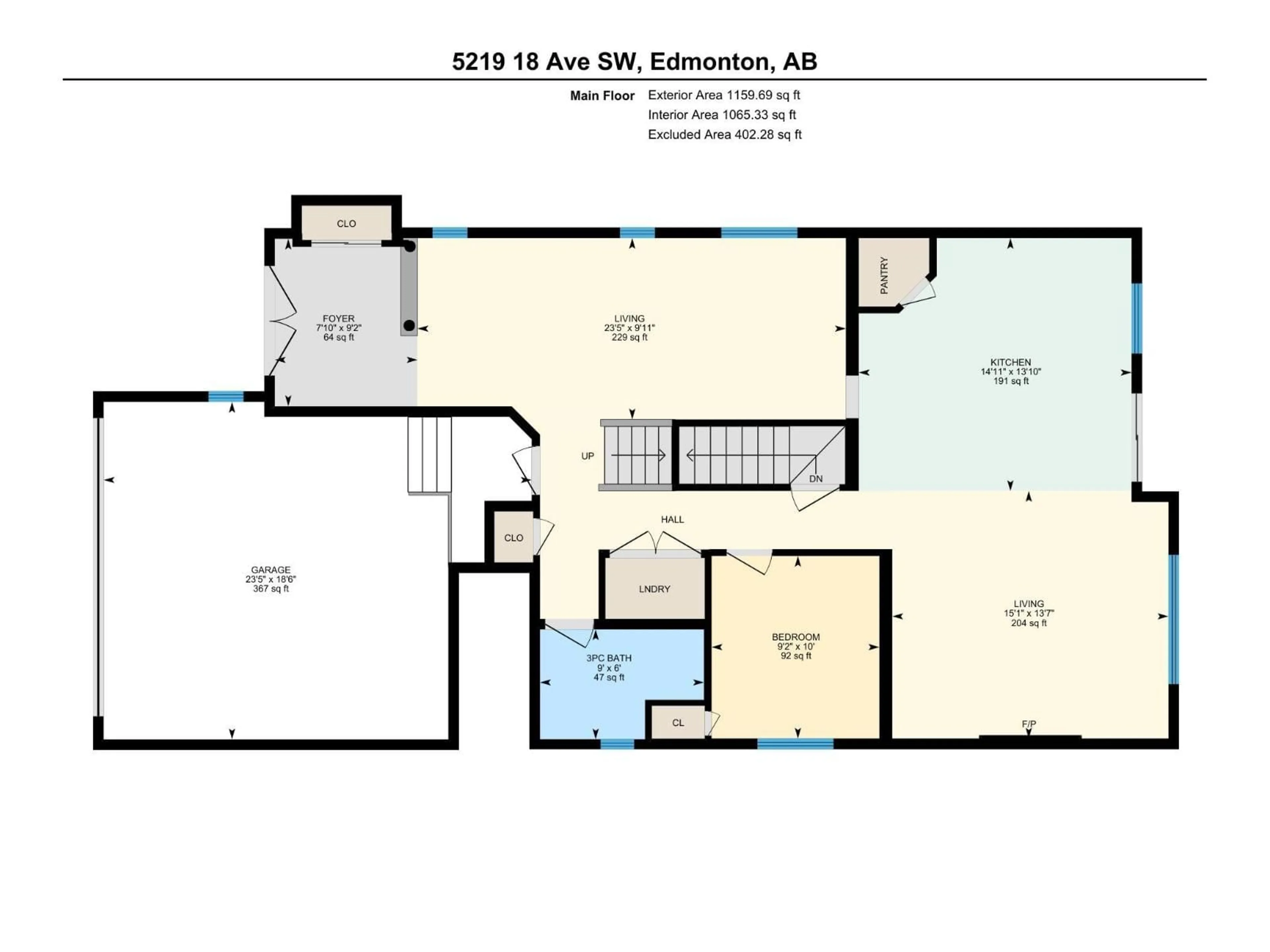 Floor plan for 5219 18 AV, Edmonton Alberta T6X1A4
