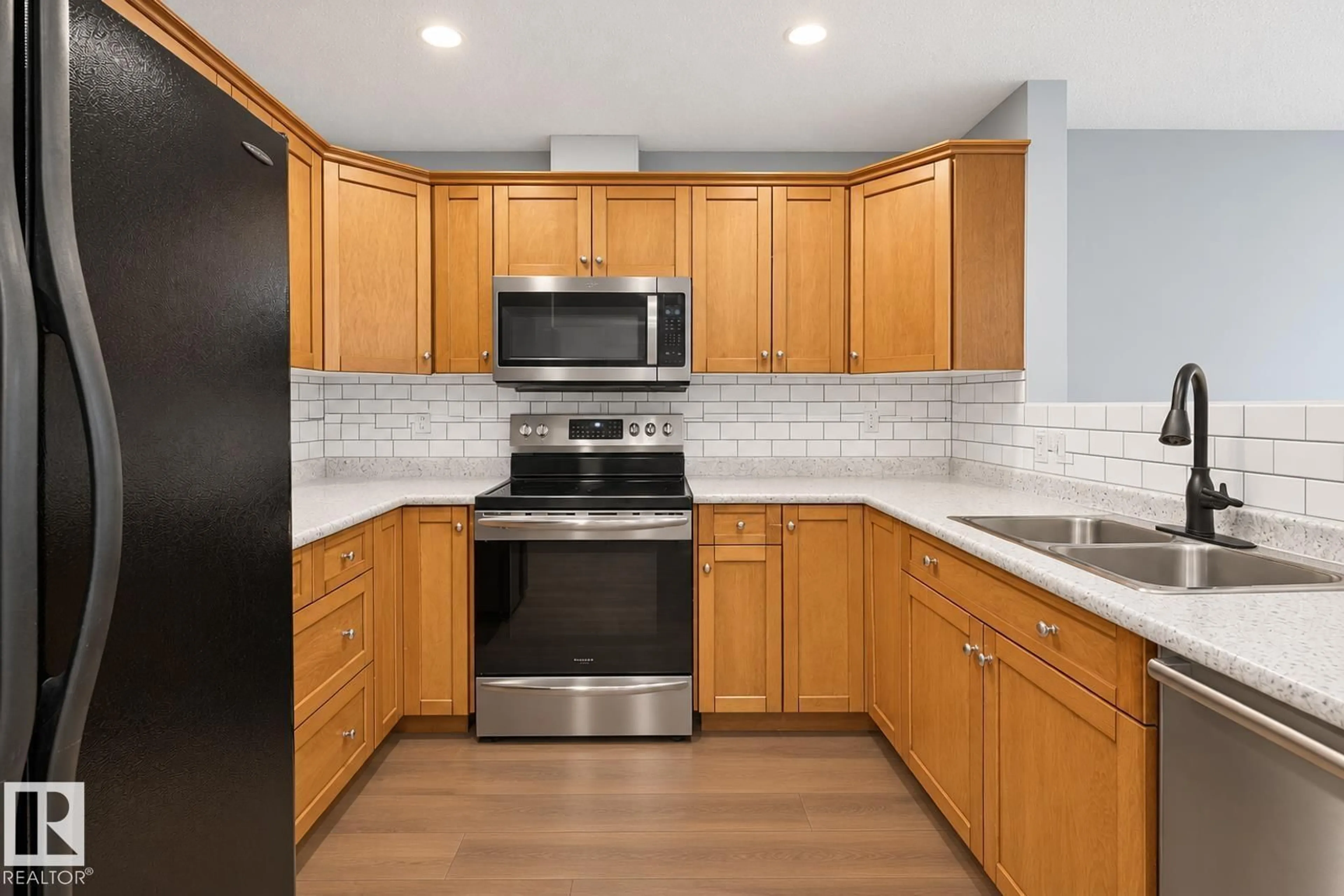 Standard kitchen, ceramic/tile floor for #101 - 12110 106 AV, Edmonton Alberta T5N4R9