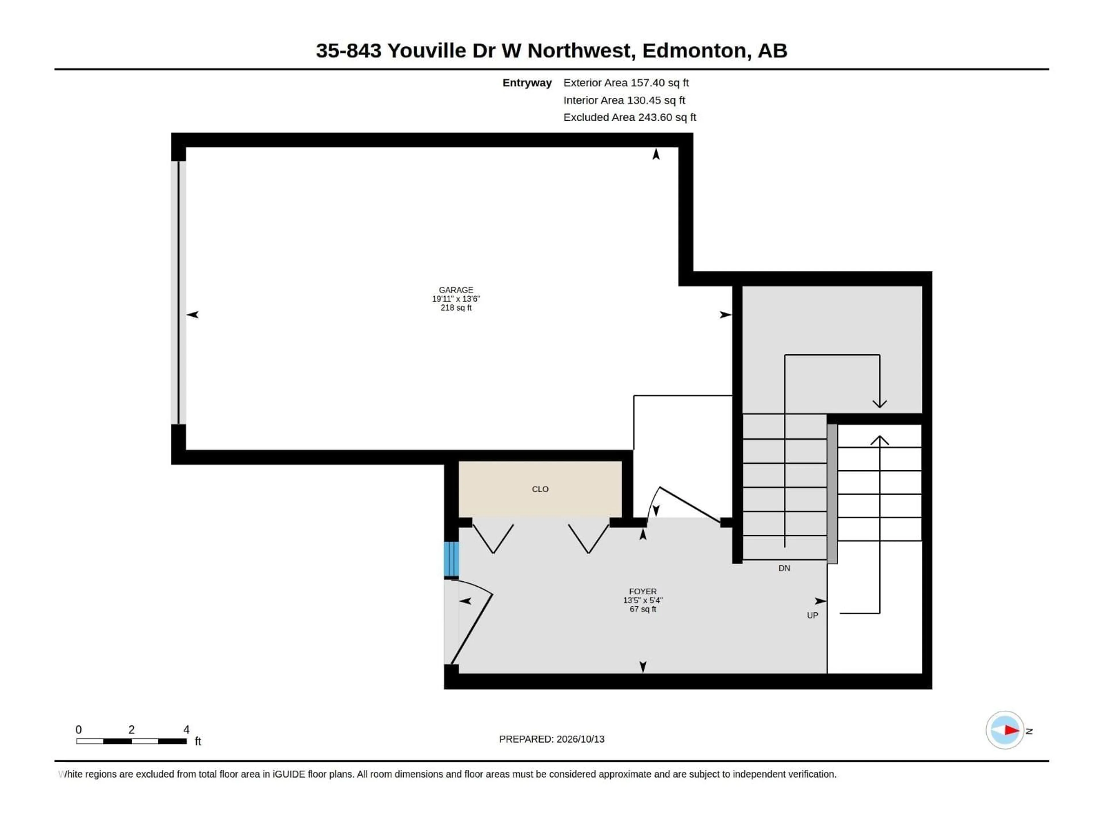 Floor plan for 843 - 35 YOUVILLE DR, Edmonton Alberta T6L6X8