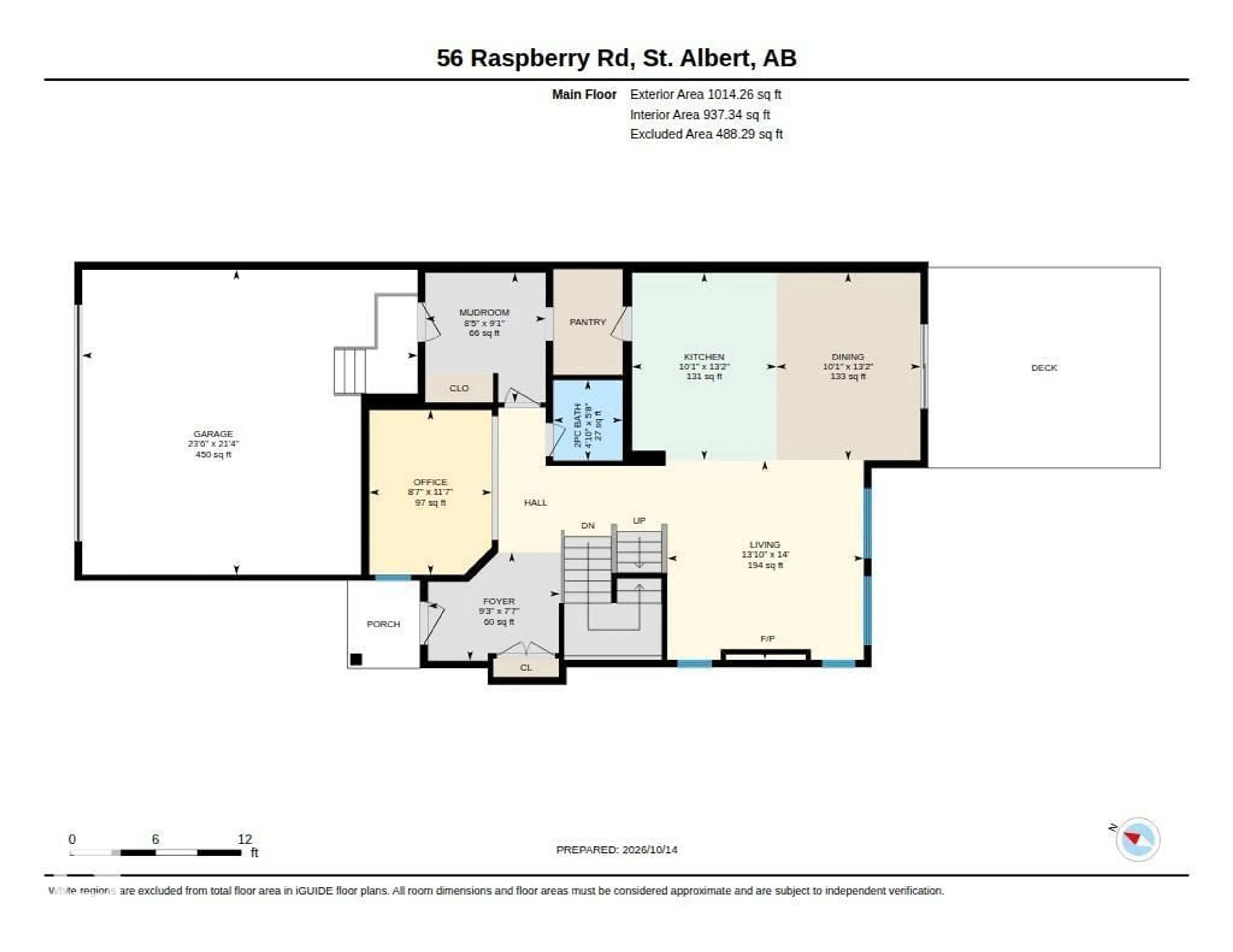 Floor plan for 56 RASPBERRY RD, St. Albert Alberta T8N8A3