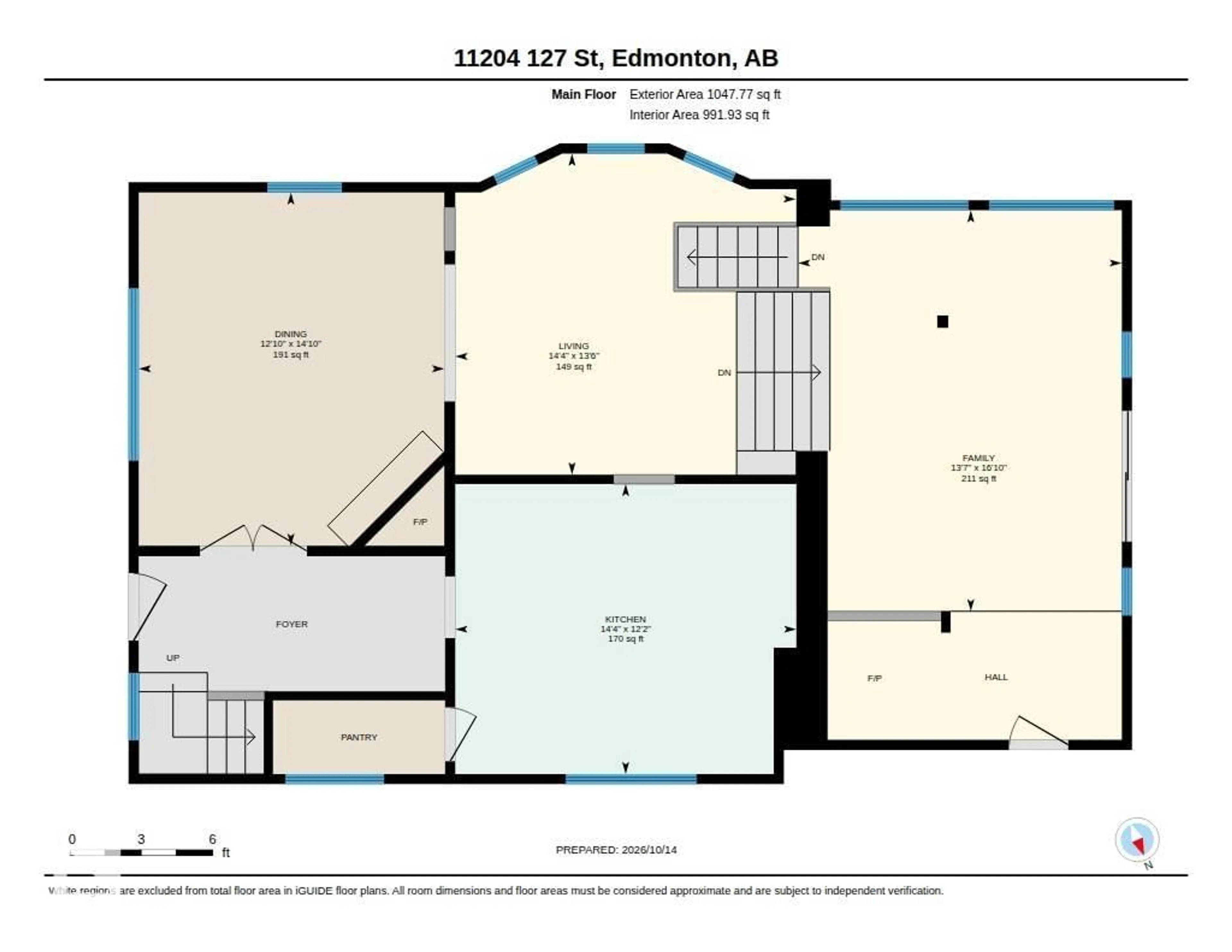 Floor plan for NW - 11204 127 ST, Edmonton Alberta T5M0T6
