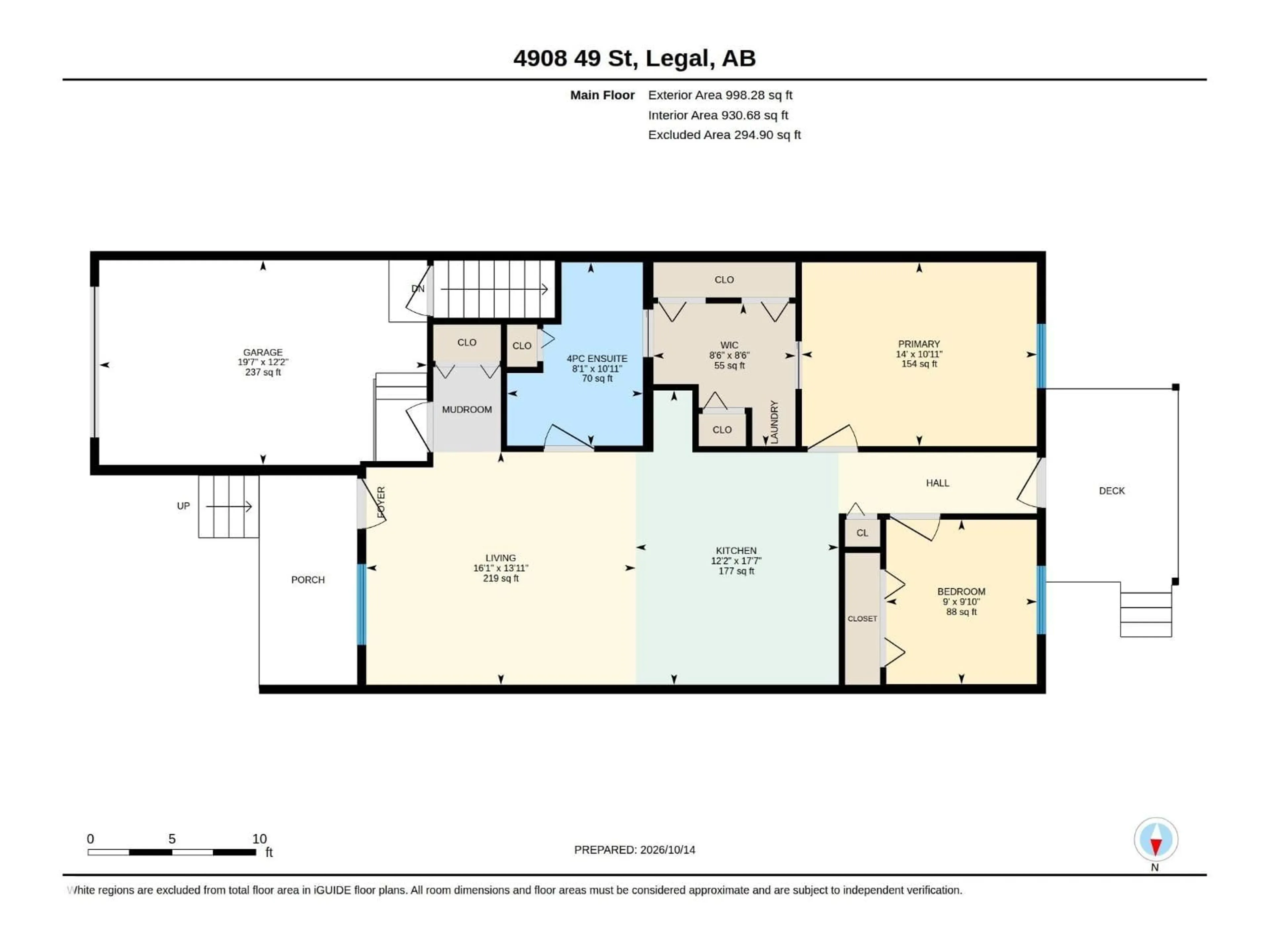 Floor plan for 4908 49 ST, Legal Alberta T0G1L0