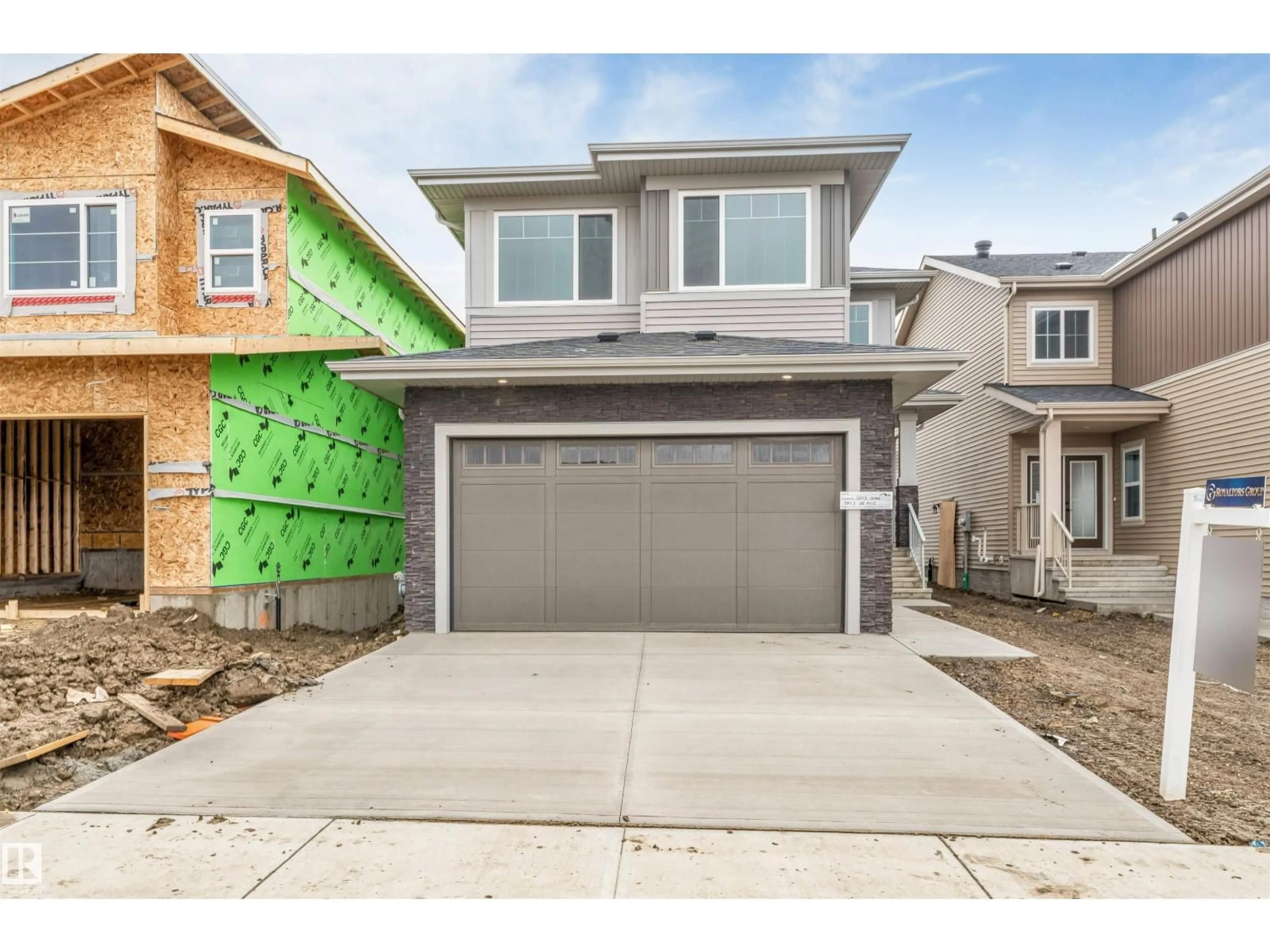 Home with vinyl exterior material, street for 3803 38 AV, Beaumont Alberta T4X3A1