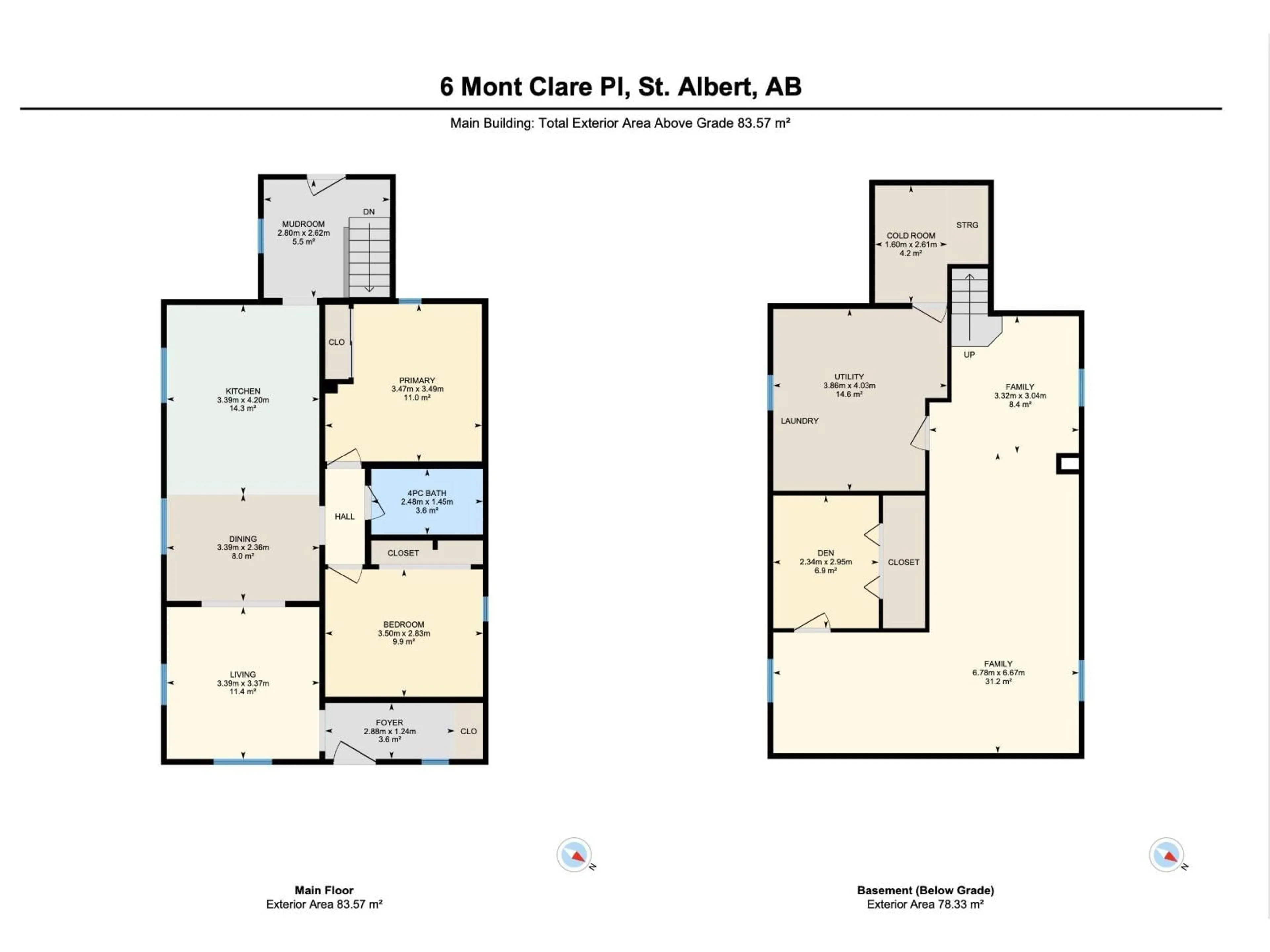 Floor plan for 6 MONT CLARE PL, St. Albert Alberta T8N1K9
