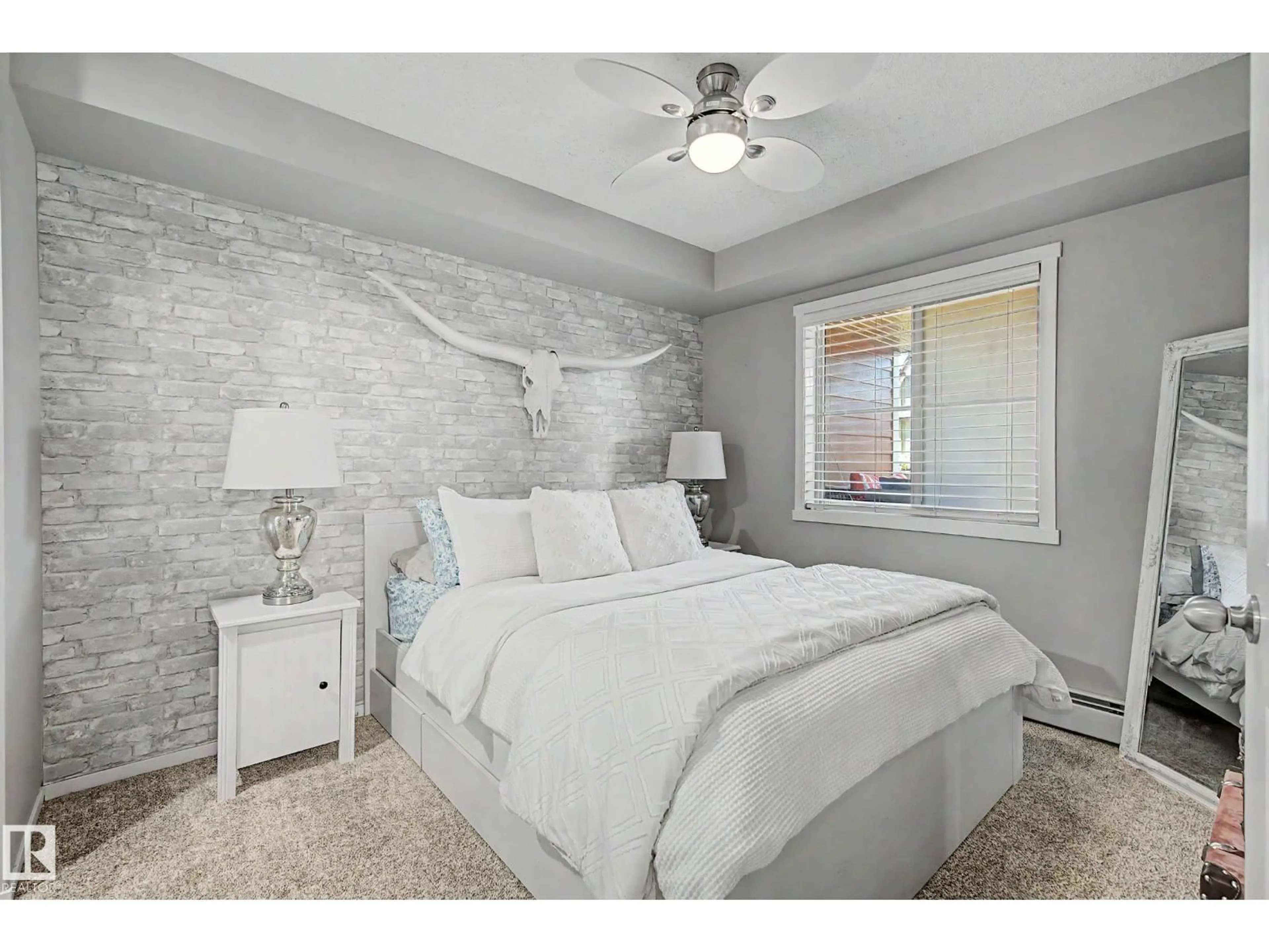 Bedroom with bed, unknown for #105 - 5390 CHAPPELLE RD, Edmonton Alberta T6W3K7