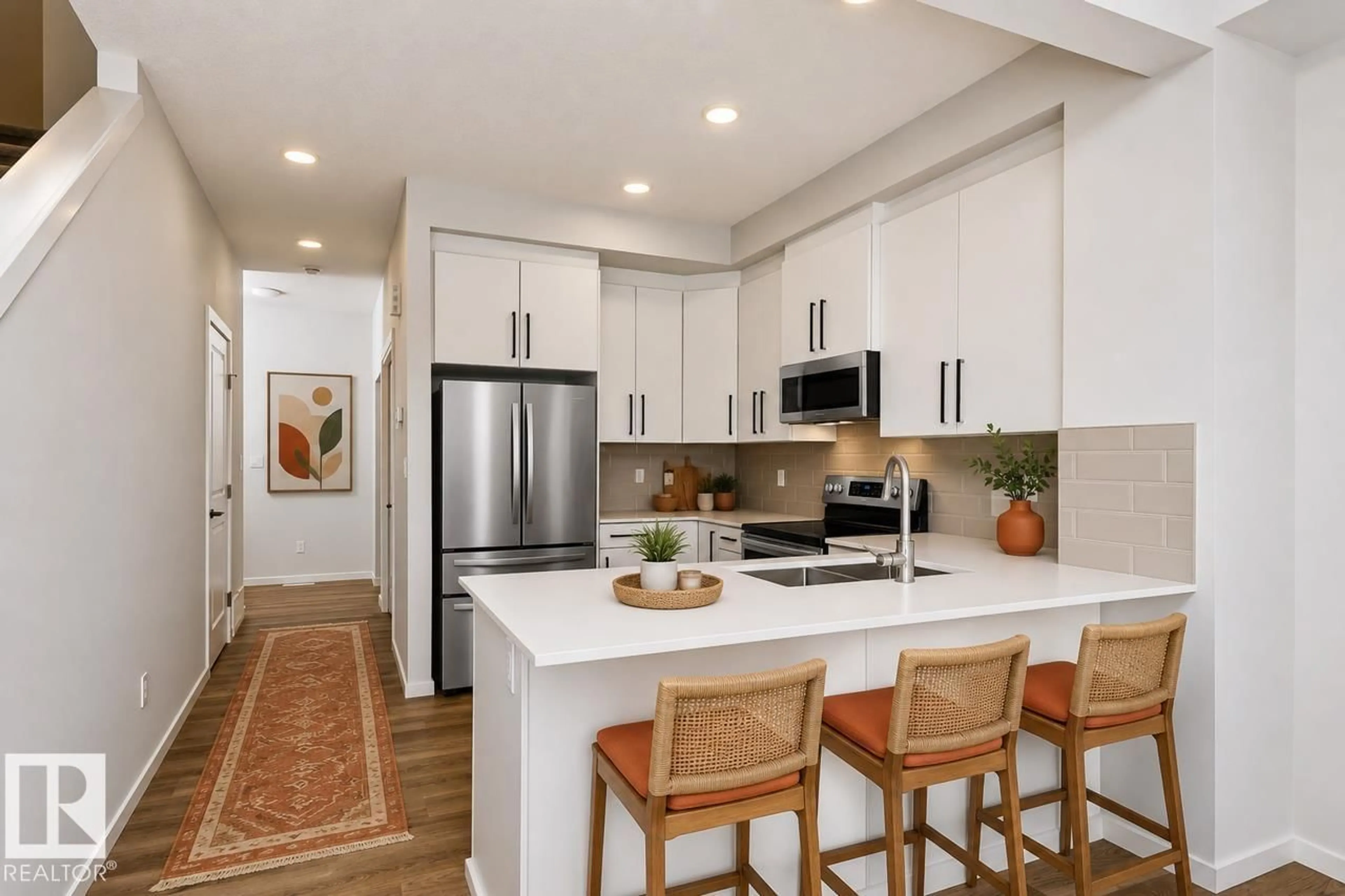 Open concept kitchen, ceramic/tile floor for 2097 EGRET DR, Edmonton Alberta T6M3R5