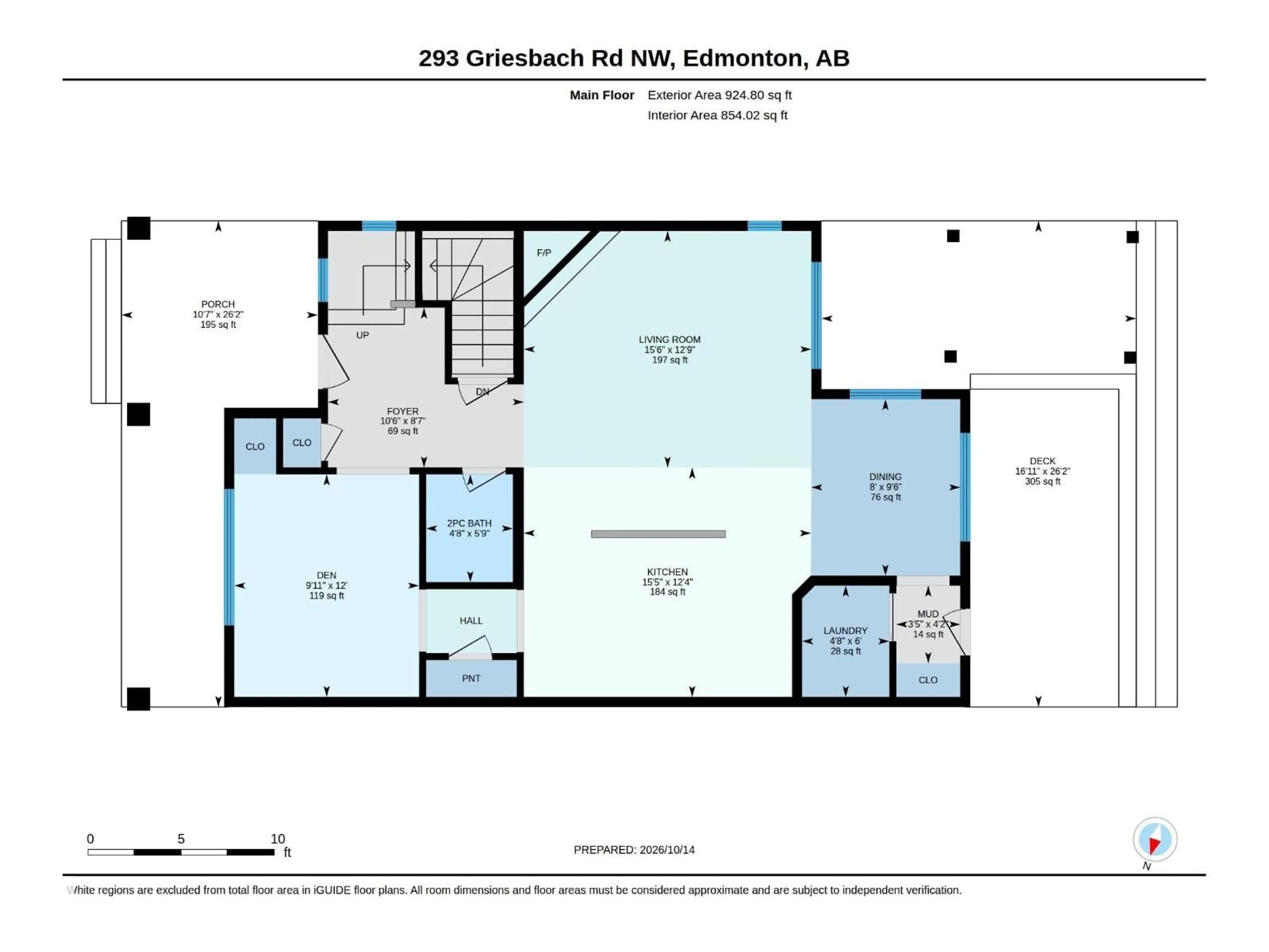 Floor plan for 293 GRIESBACH RD, Edmonton Alberta T5E6S2