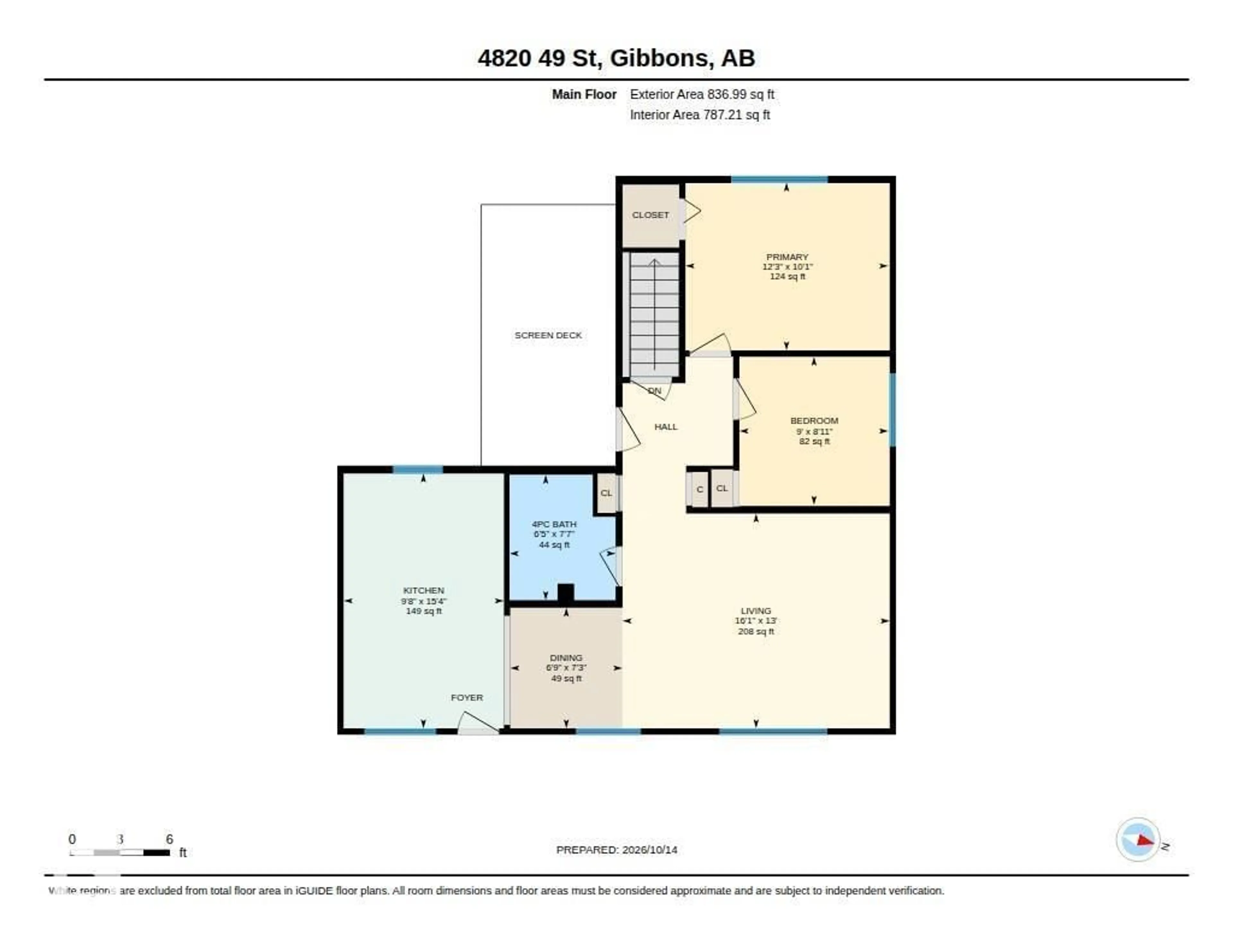 Floor plan for 4820 49 ST, Gibbons Alberta T0A1N0