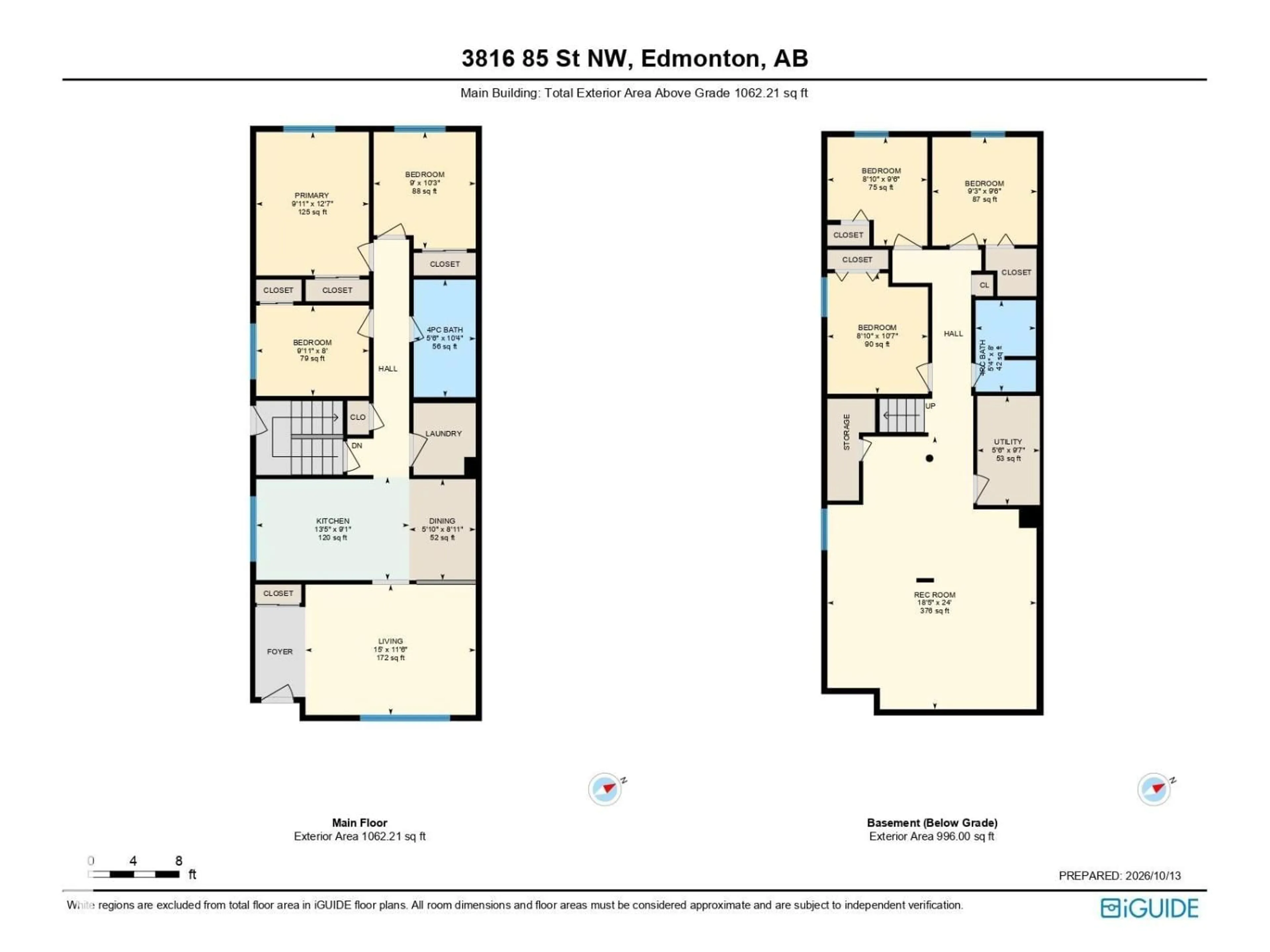 Floor plan for 3816 85 ST, Edmonton Alberta T6K0H6