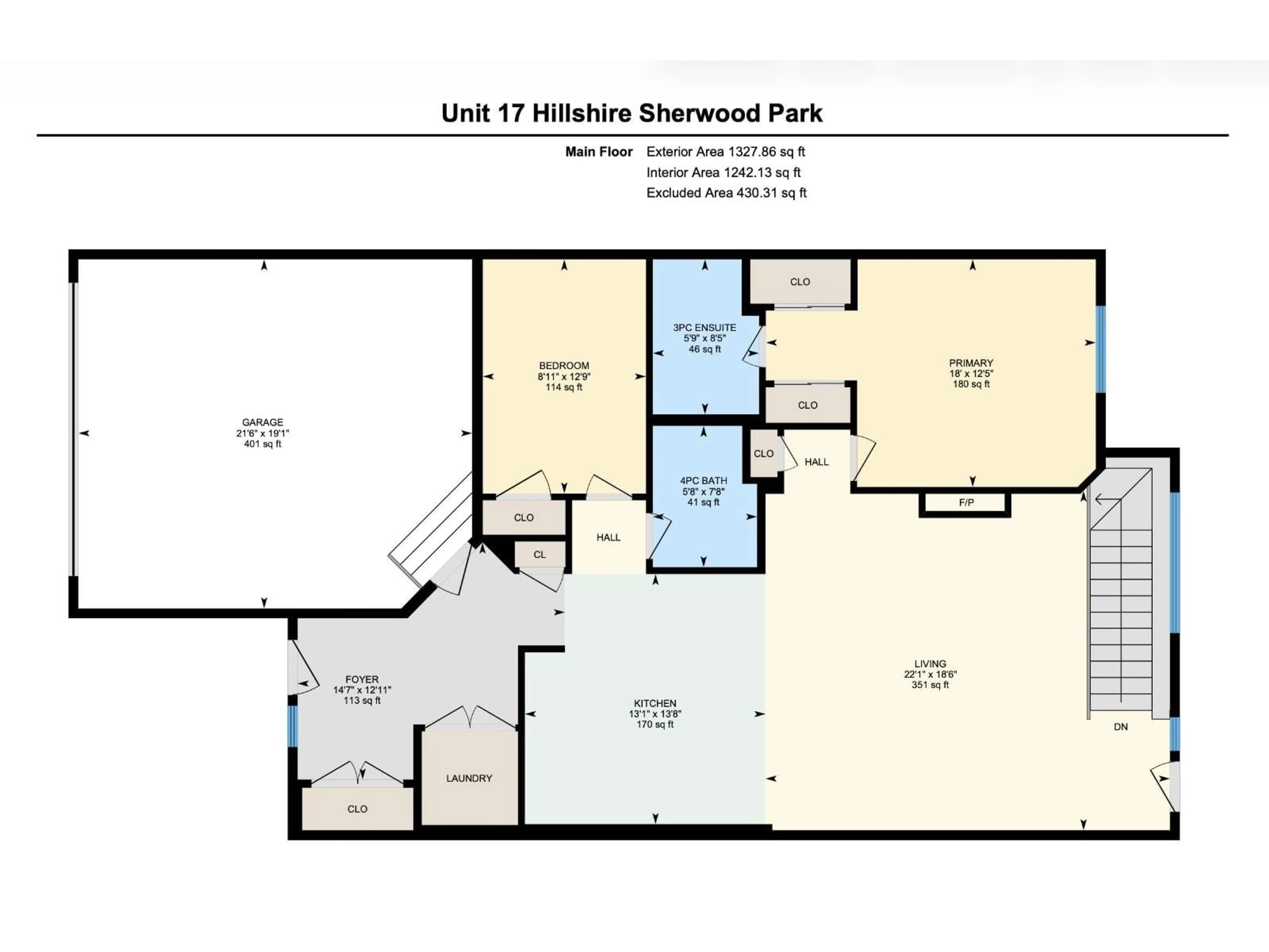Floor plan for 17 - 120 HILLSHIRE BV, Sherwood Park Alberta T8B0C9