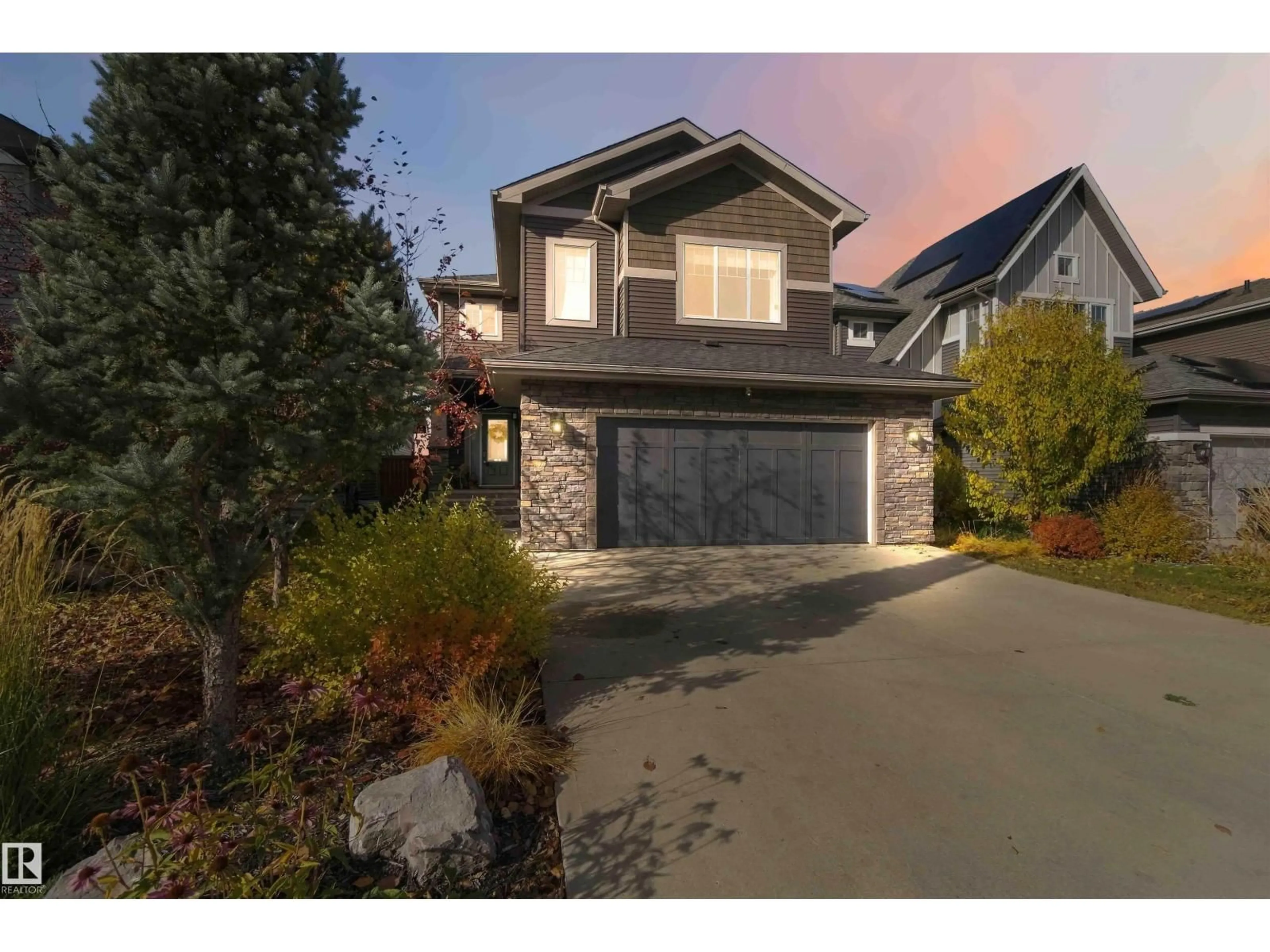 Home with brick exterior material, street for SW - 1420 161 ST, Edmonton Alberta T6W3P4
