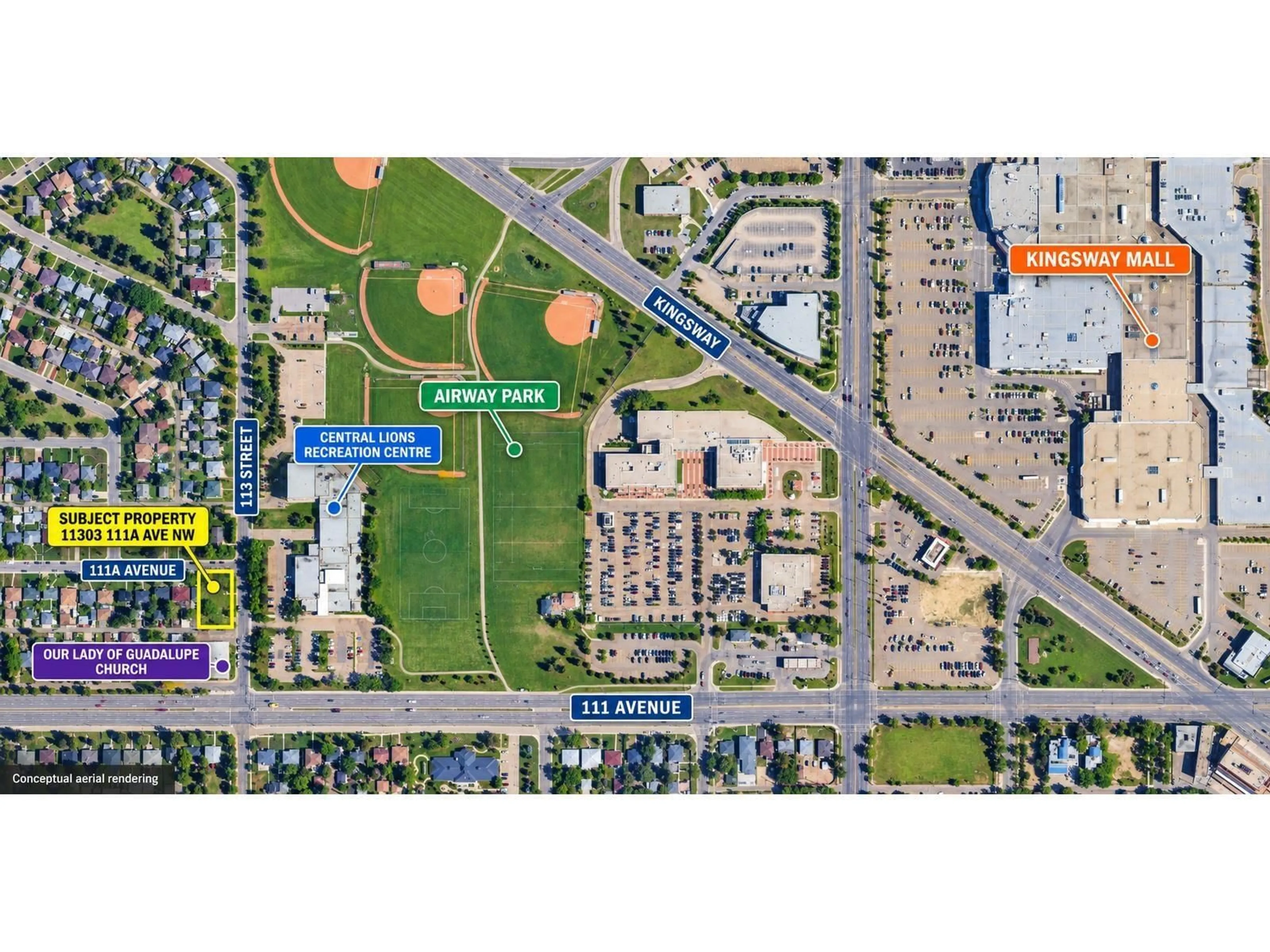 Picture of a map for 11303 111A AV, Edmonton Alberta T5G0E9