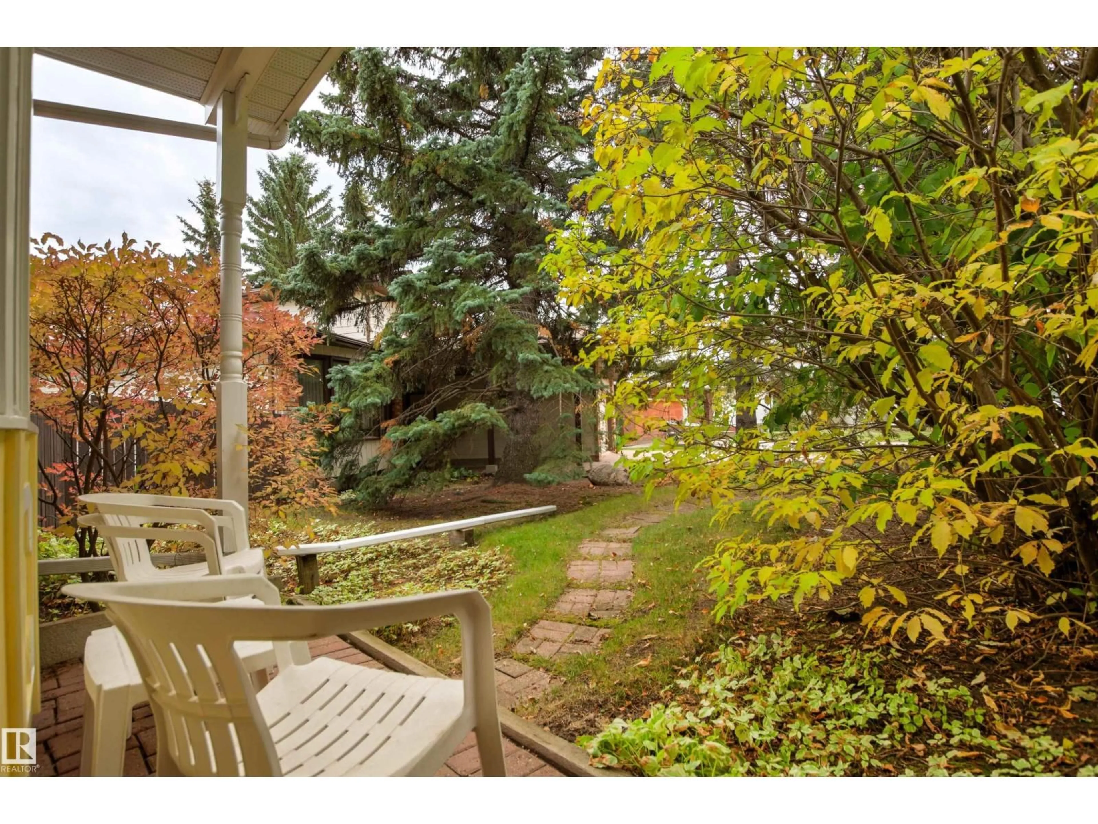 Patio, forest/trees view for 201 RHATIGAN RD, Edmonton Alberta T6R1A2
