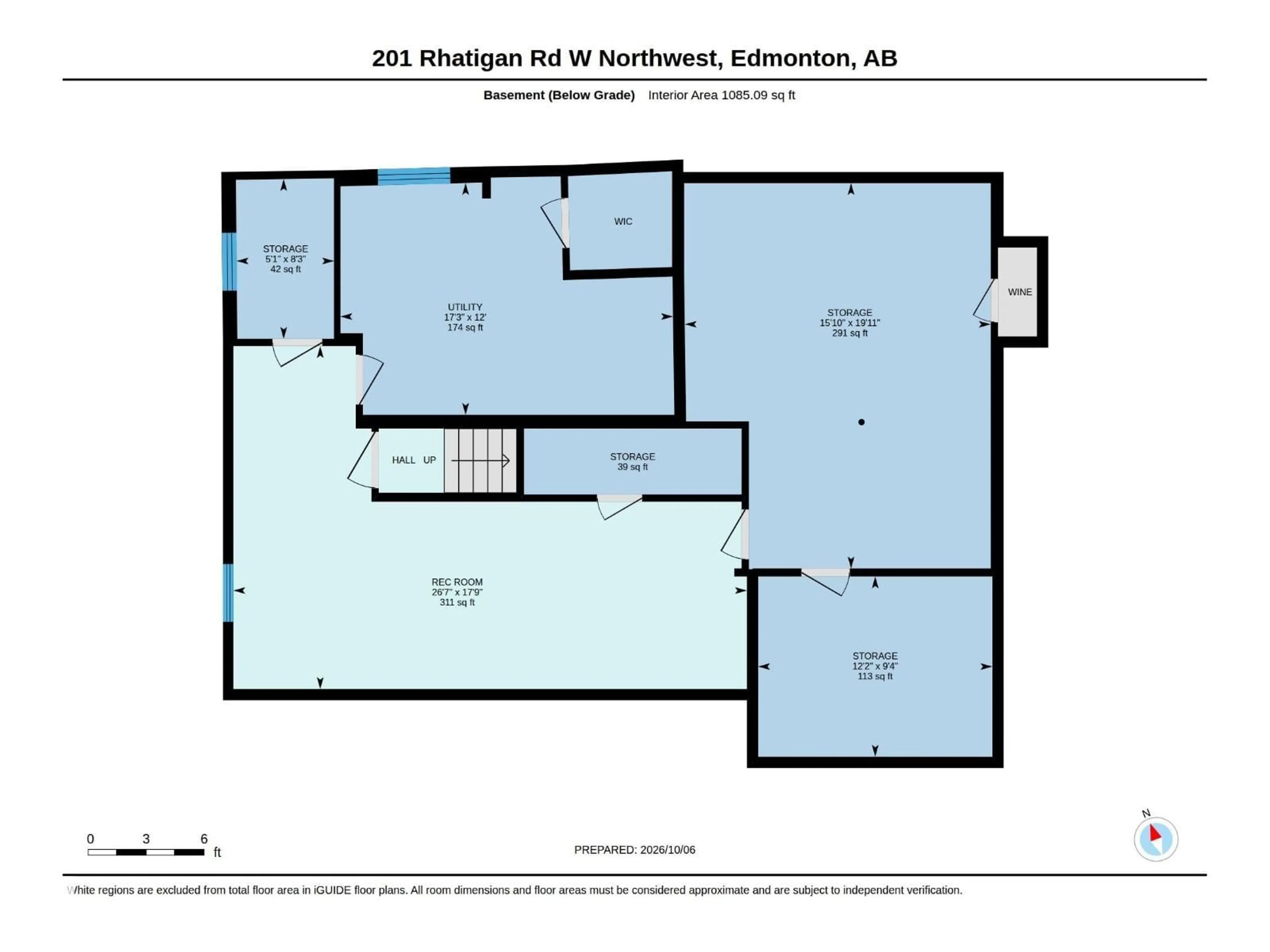 Floor plan for 201 RHATIGAN RD, Edmonton Alberta T6R1A2