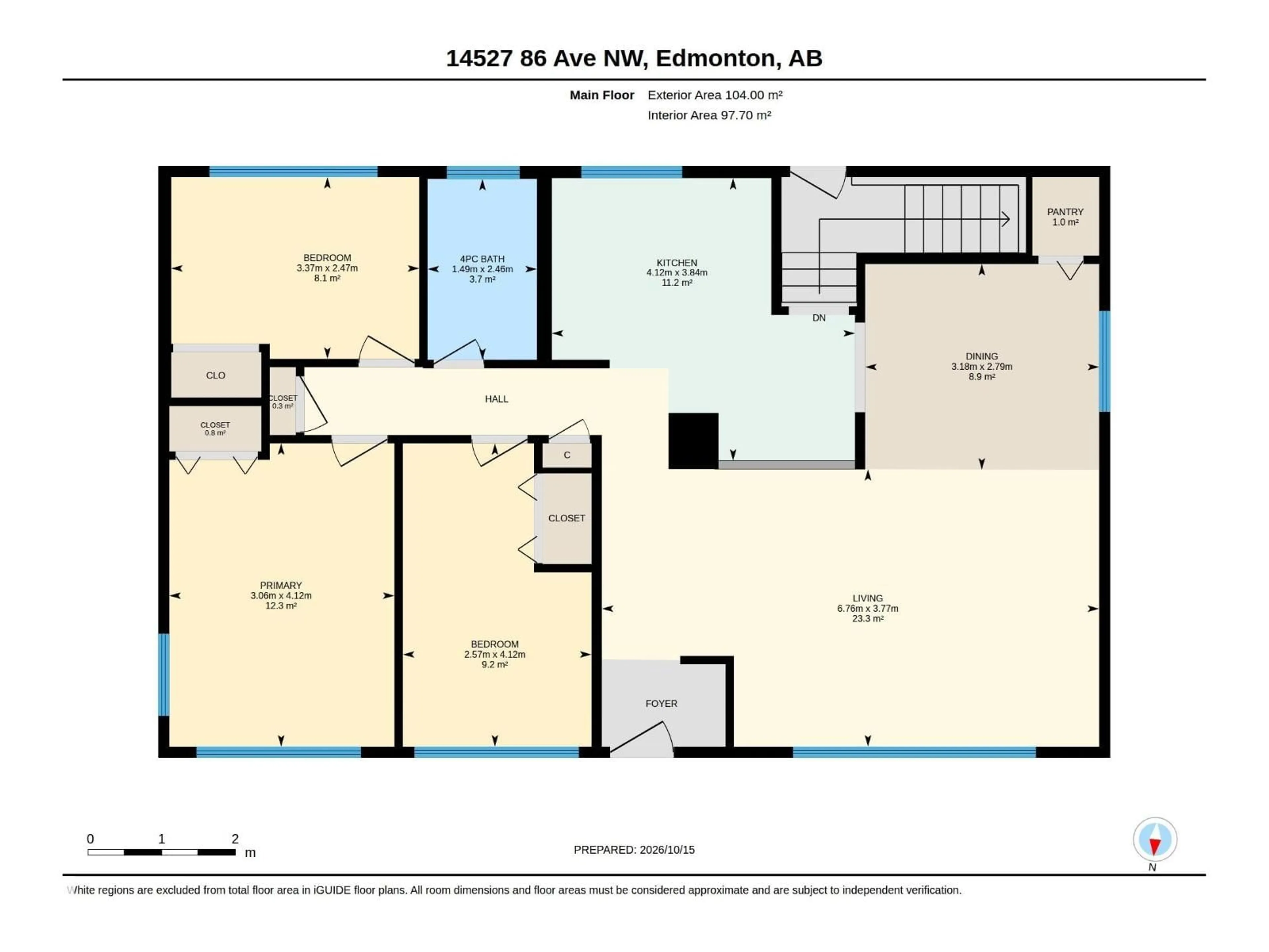 Floor plan for NW - 14527 86 AV, Edmonton Alberta T5R4B5