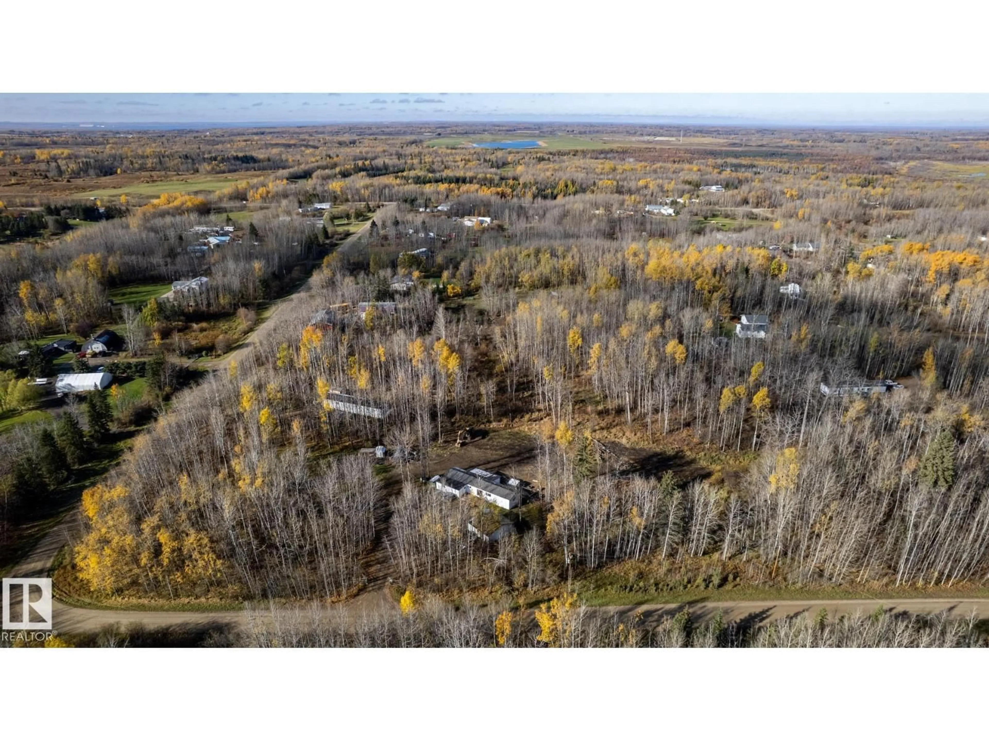 A pic from outside/outdoor area/front of a property/back of a property/a pic from drone, forest/trees view for 53319 - 328 RGE ROAD 31, Rural Parkland County Alberta T7Y0E3