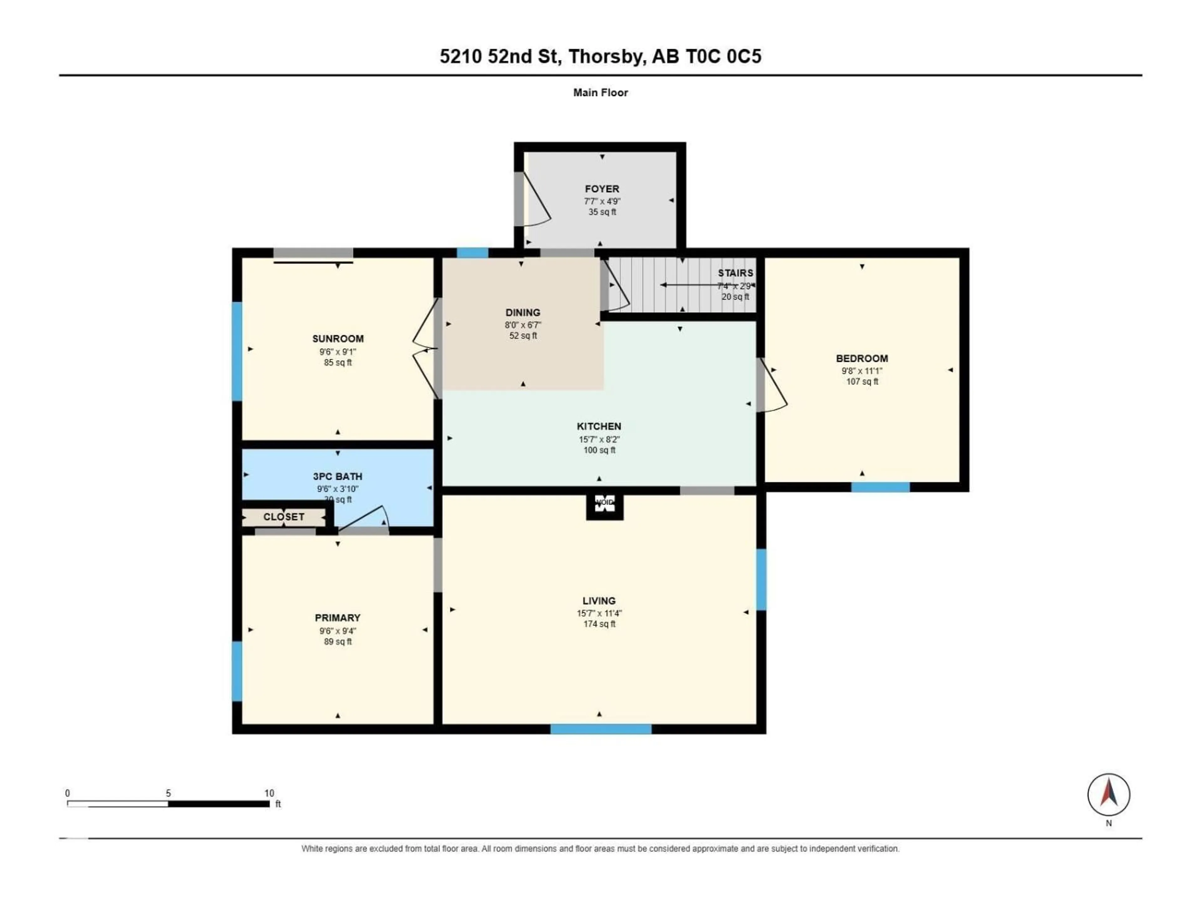 Floor plan for 5210 52 ST, Thorsby Alberta T0C2P0