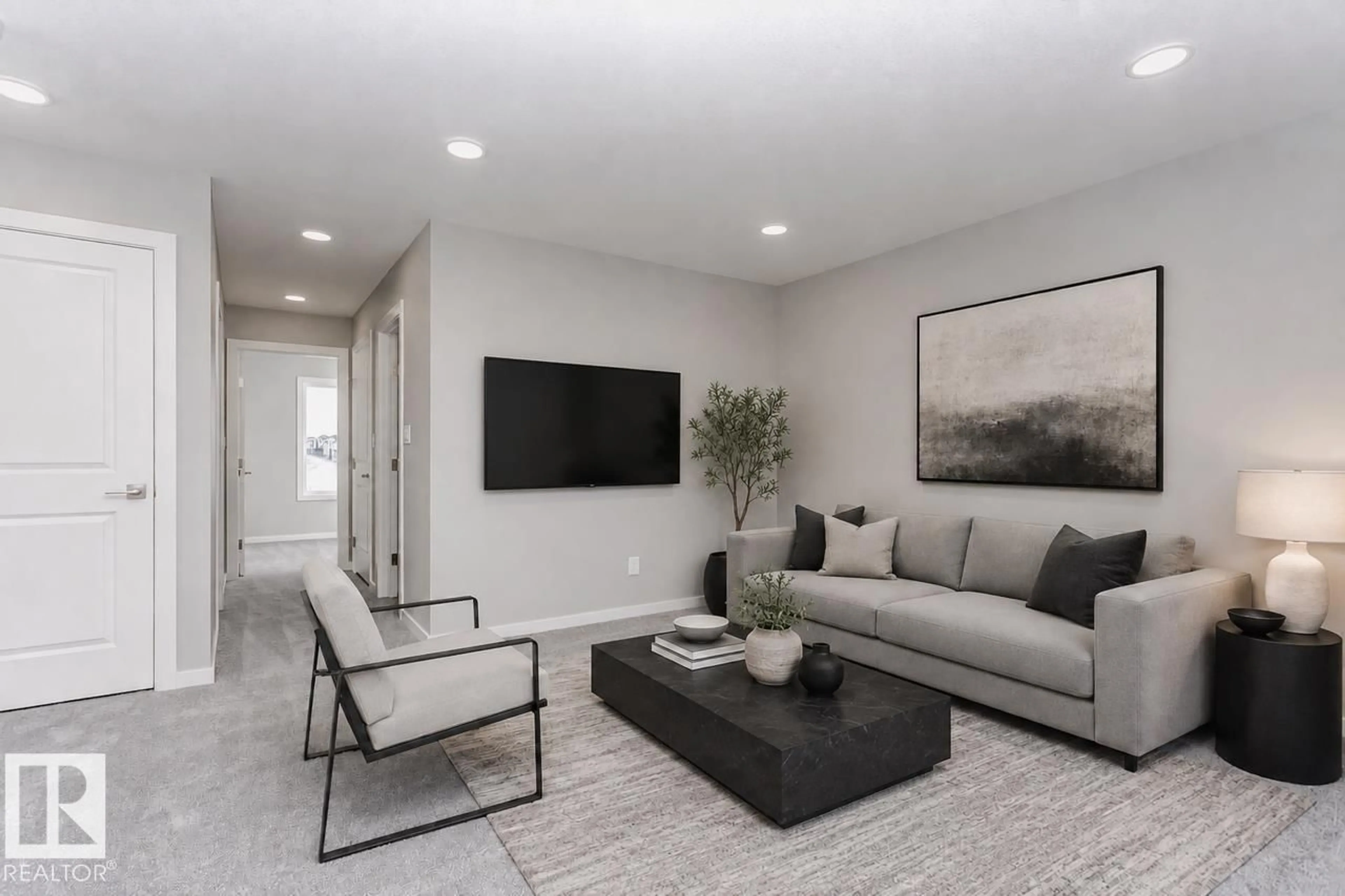 Living room with furniture, unknown for SW - 6420 30 AV, Edmonton Alberta T6X3M9