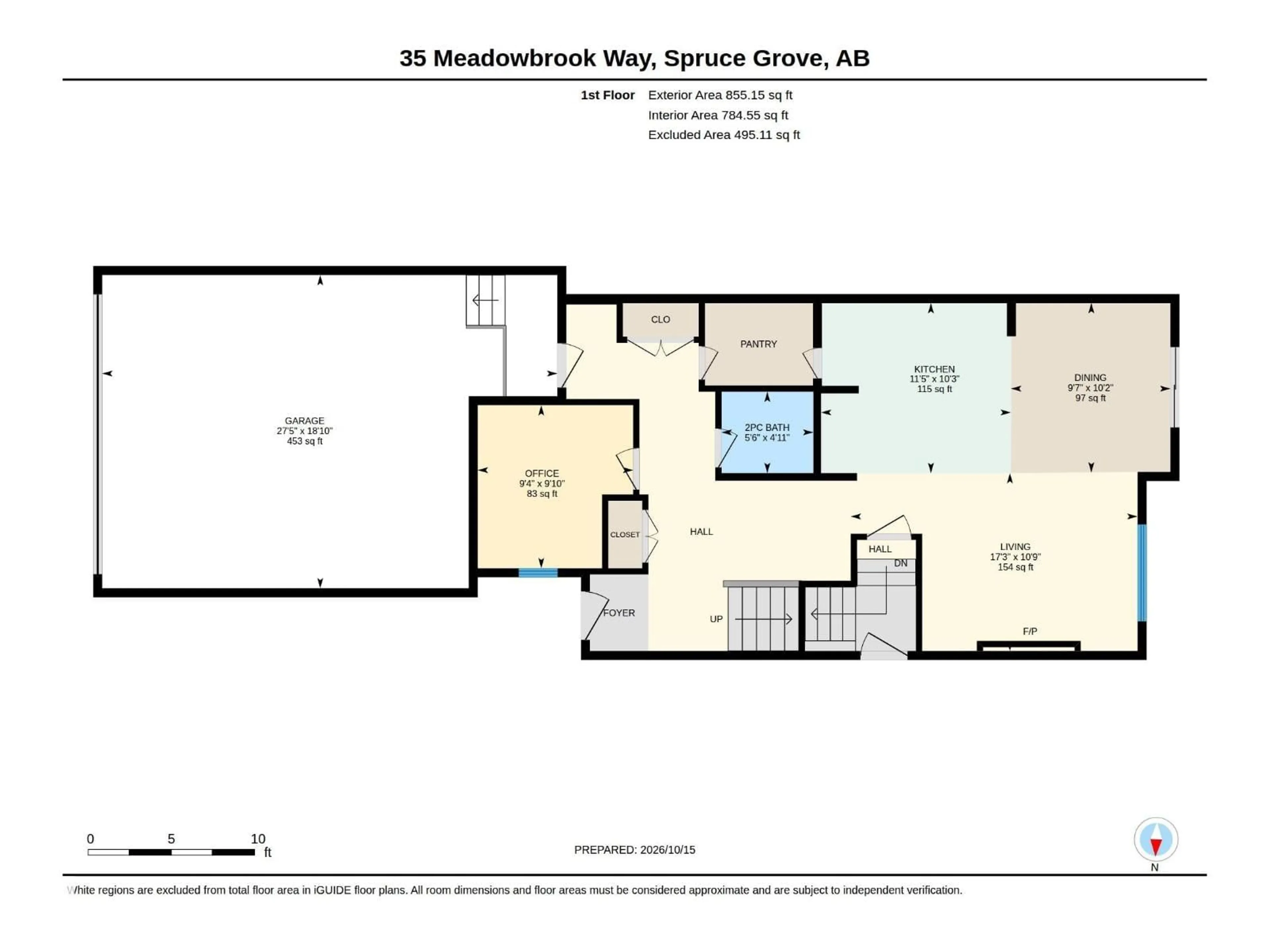 Floor plan for 35 MEADOWBROOK WY, Spruce Grove Alberta T7X2X3