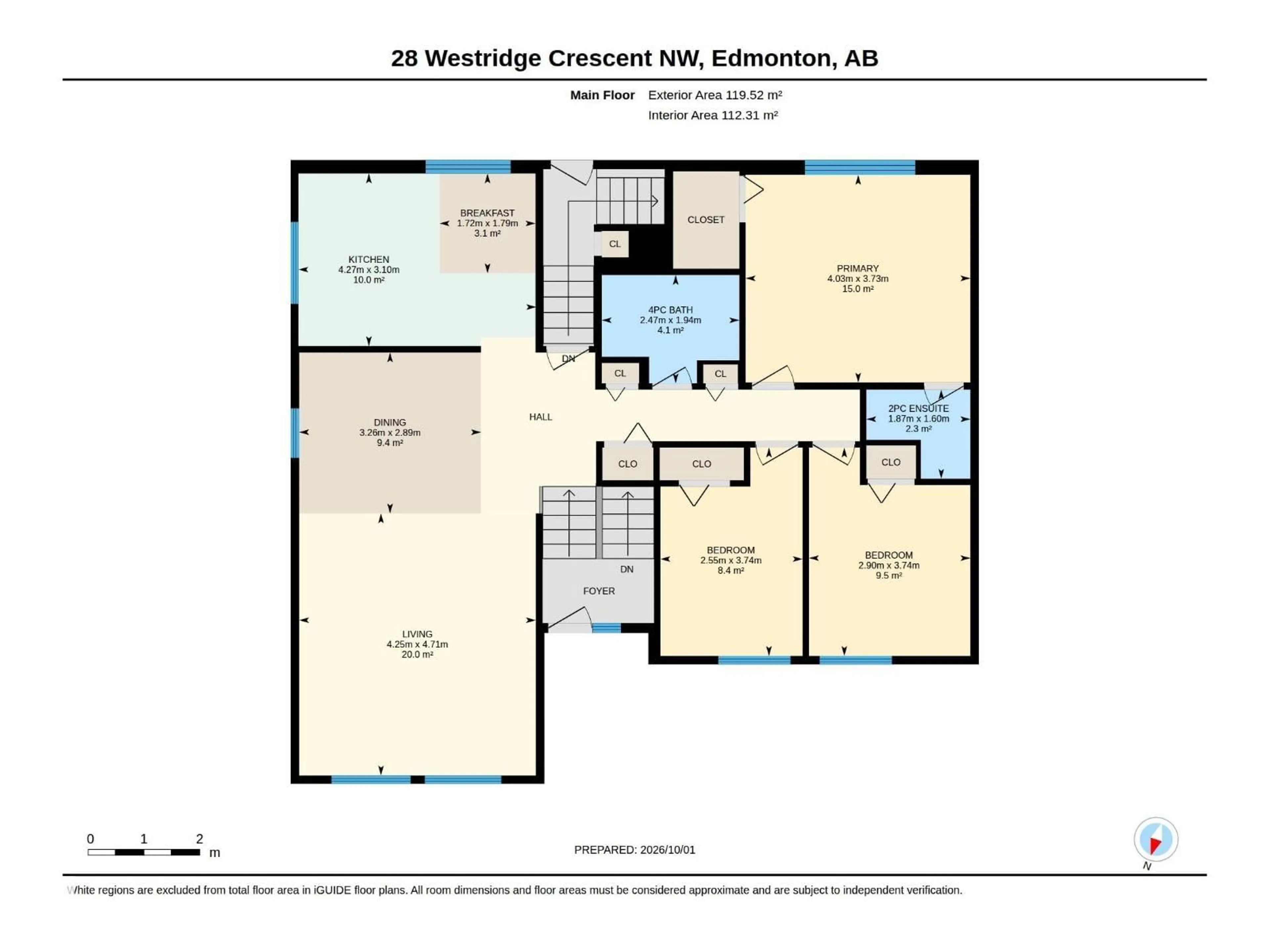 Floor plan for 28 WESTRIDGE CR, Edmonton Alberta T5T1C6