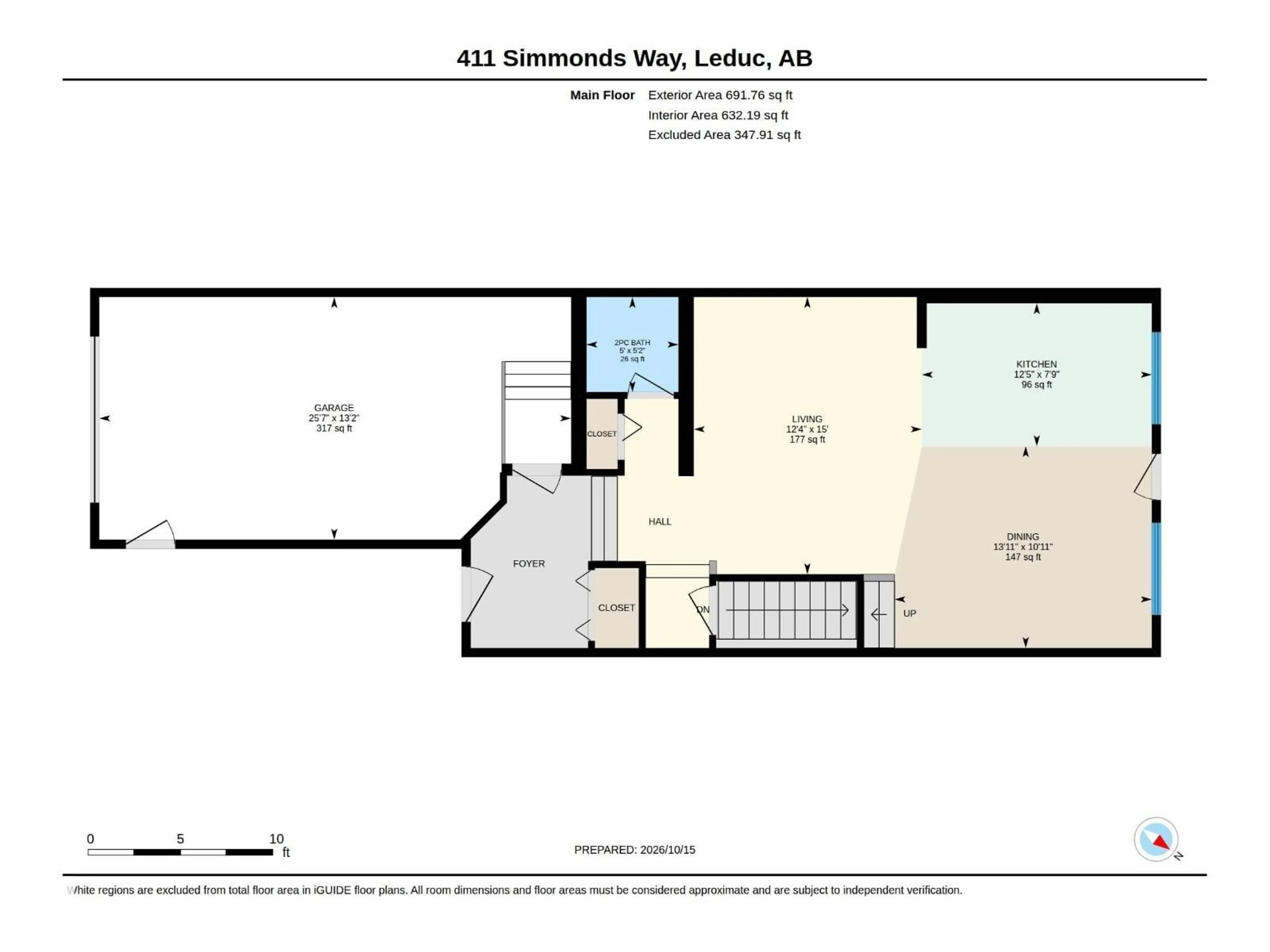Floor plan for 411 SIMMONDS WY, Leduc Alberta T9E0E6
