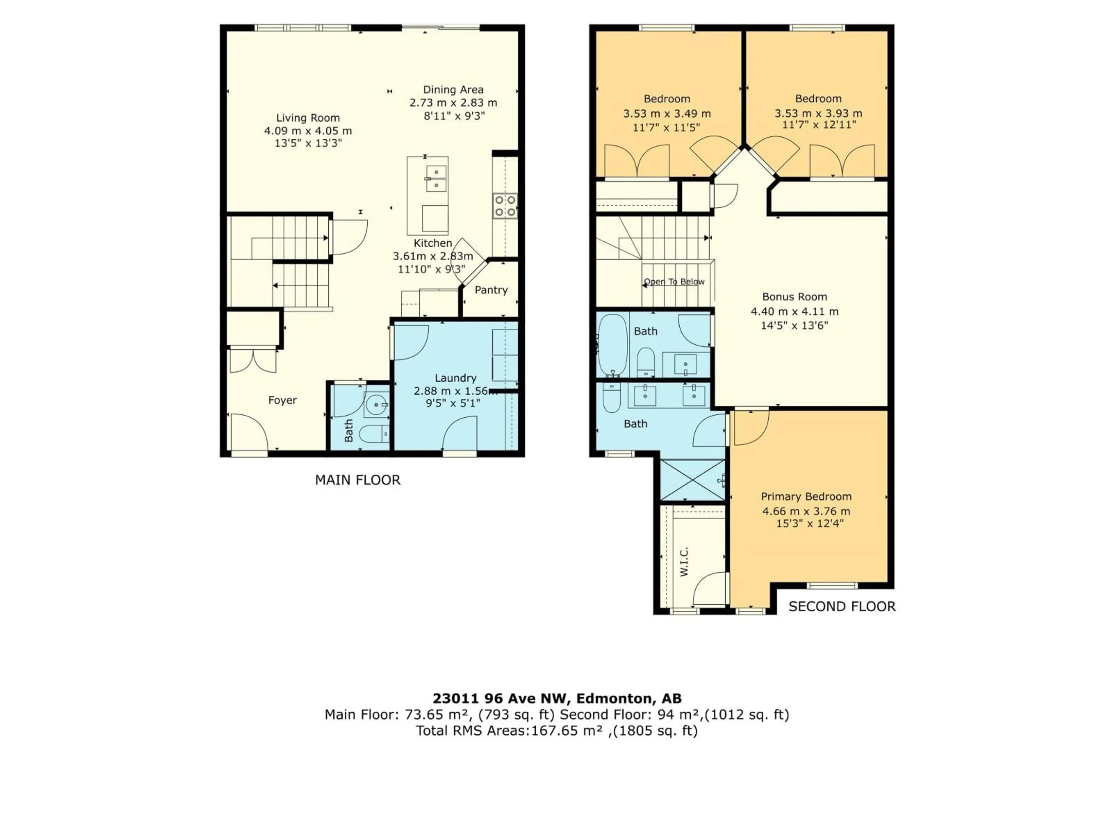 Floor plan for 23011 96 AV, Edmonton Alberta T5T7R4