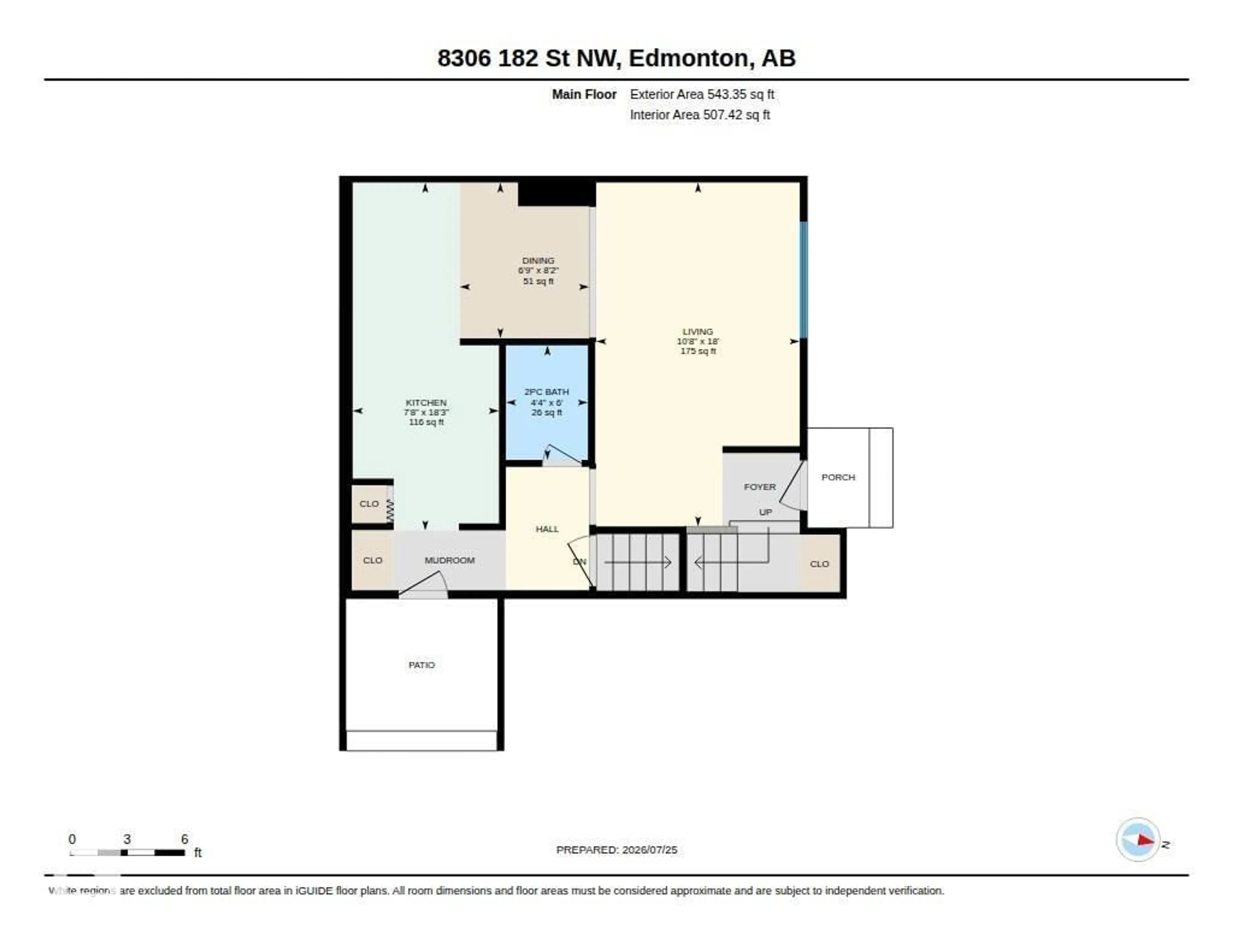 Floor plan for 8306 182 ST, Edmonton Alberta T5T1T9