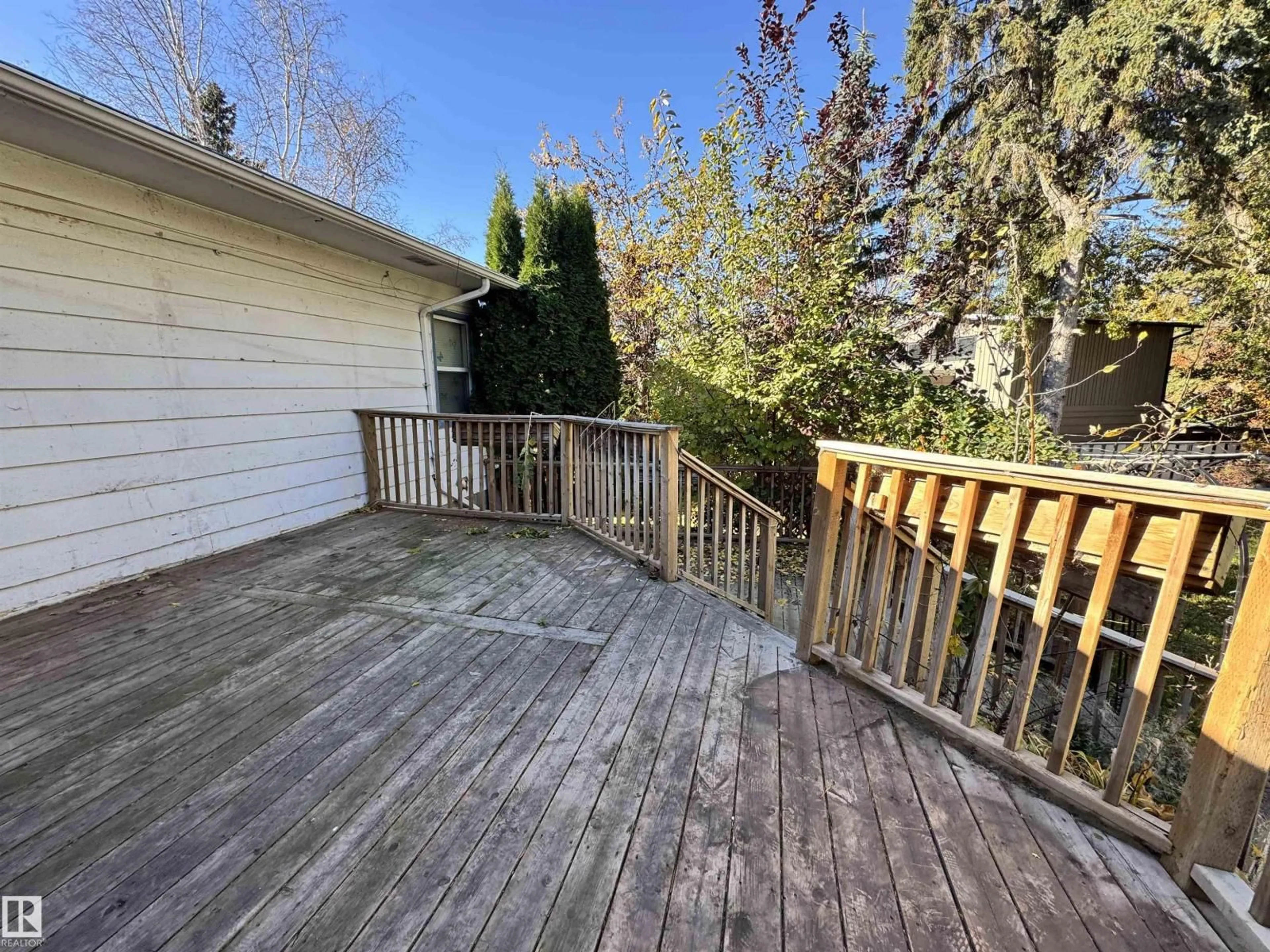 Patio, forest/trees view for 9114 120 ST, Edmonton Alberta T6G1X7