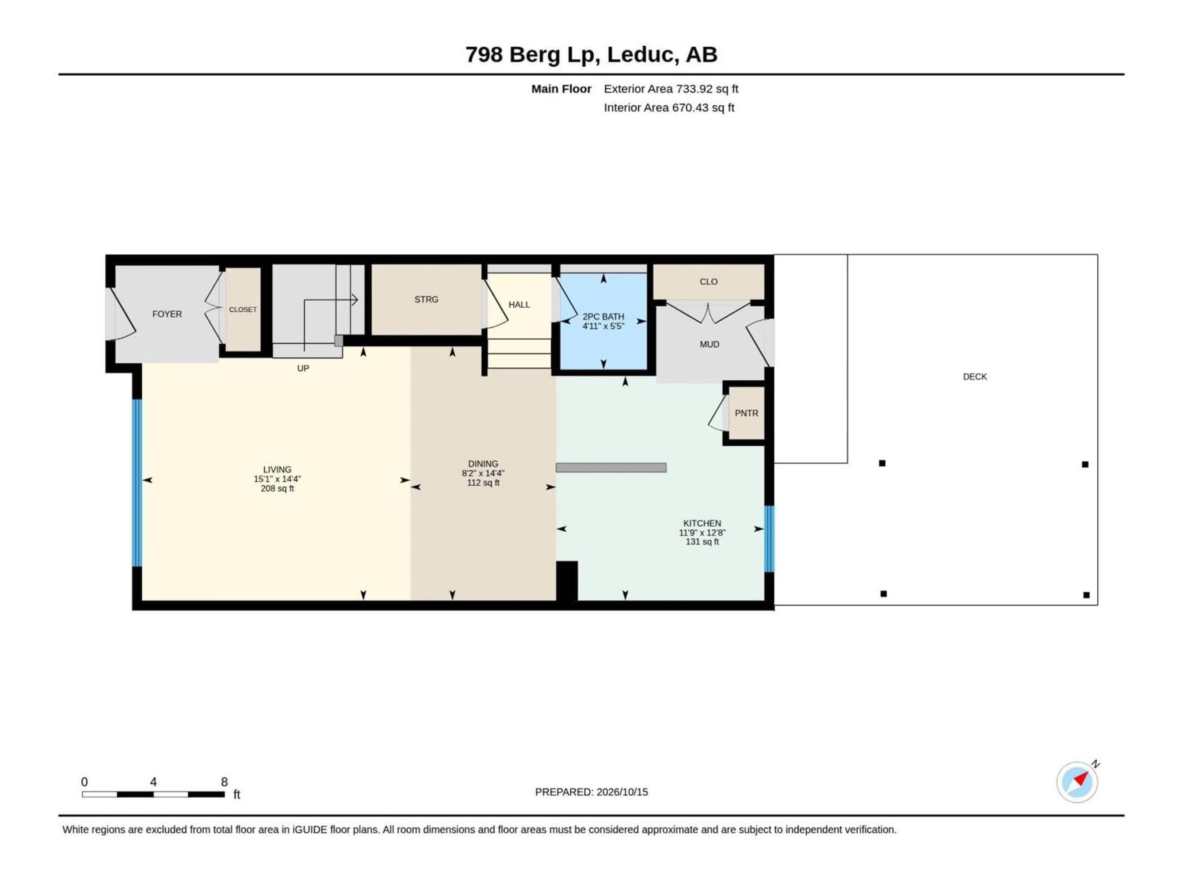 Floor plan for 798 BERG LO, Leduc Alberta T9E1G9