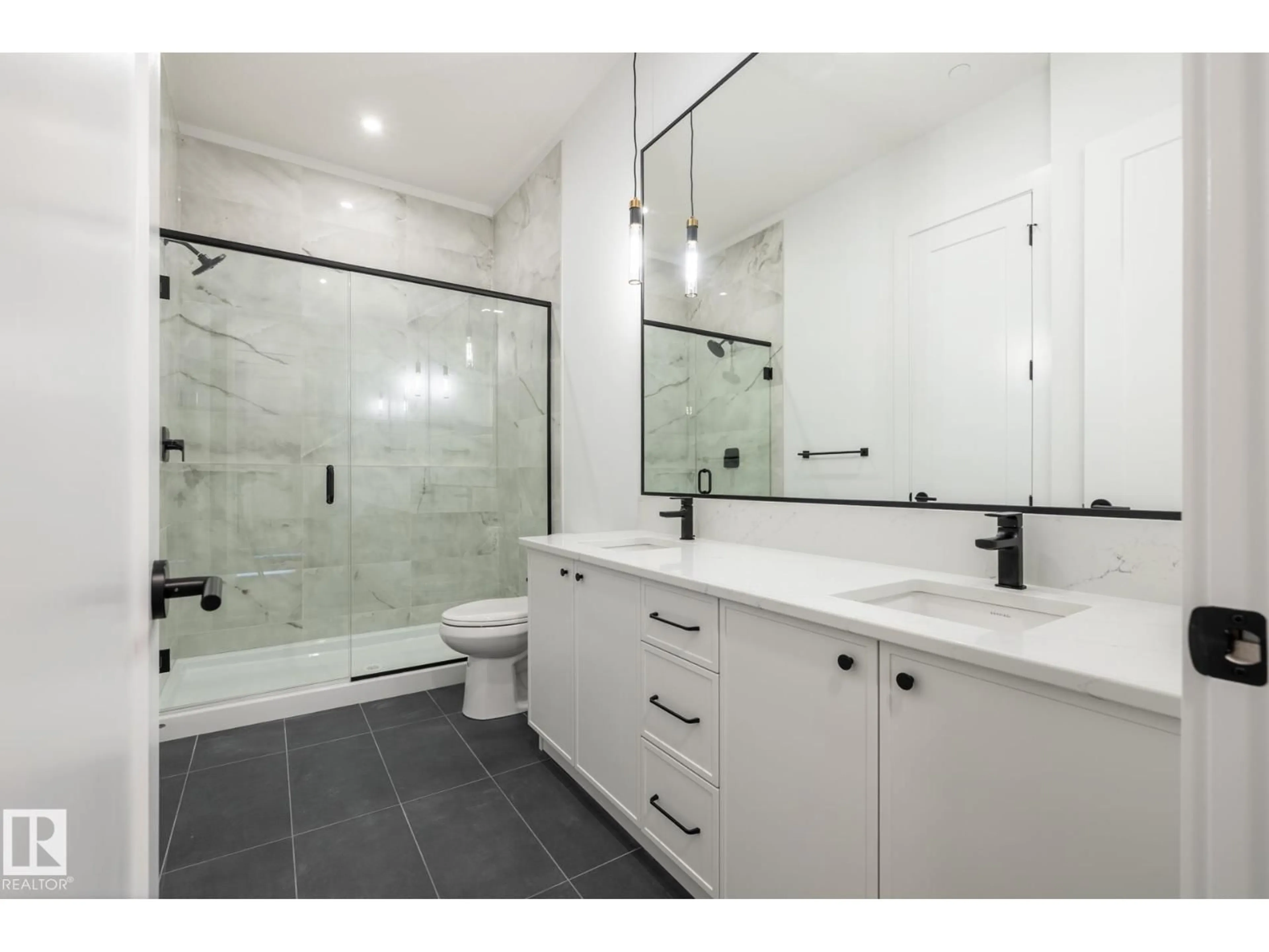 Contemporary bathroom, ceramic/tile floor for #102 - 7459 MAY COMMON, Edmonton Alberta T6R0X6