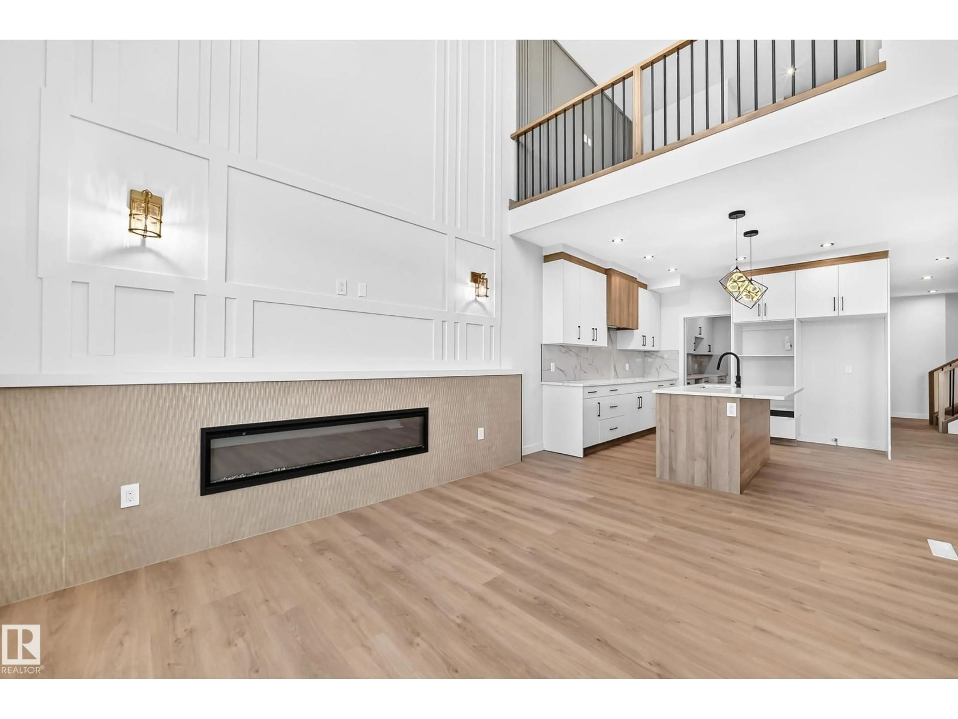 Open concept kitchen, wood/laminate floor for NW - 8603 224 ST, Edmonton Alberta T5T8A1