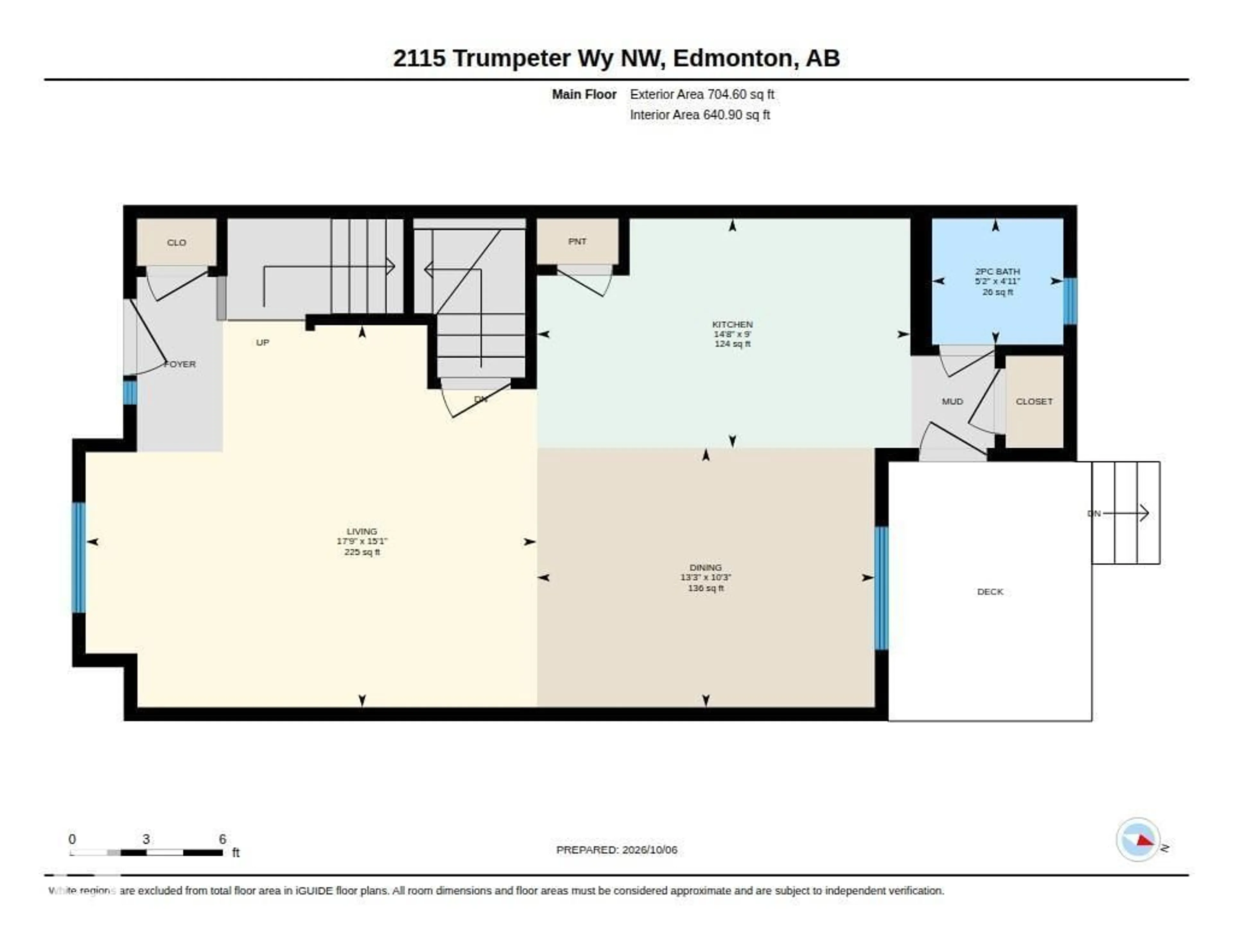 Floor plan for 2115 TRUMPETER WY, Edmonton Alberta T5S0G1