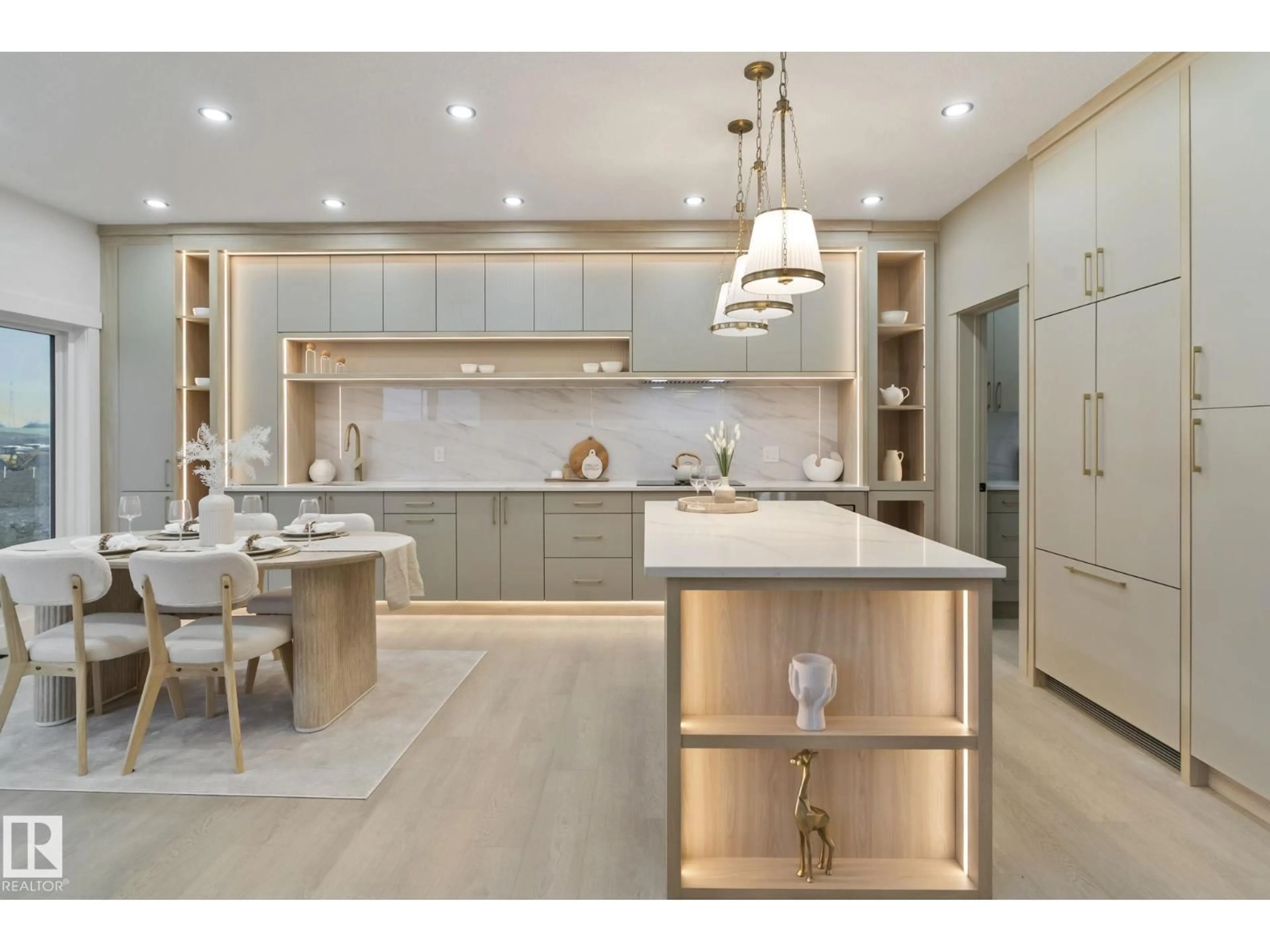 Contemporary kitchen, unknown for 3305 CHICKADEE DR, Edmonton Alberta T5S0V5