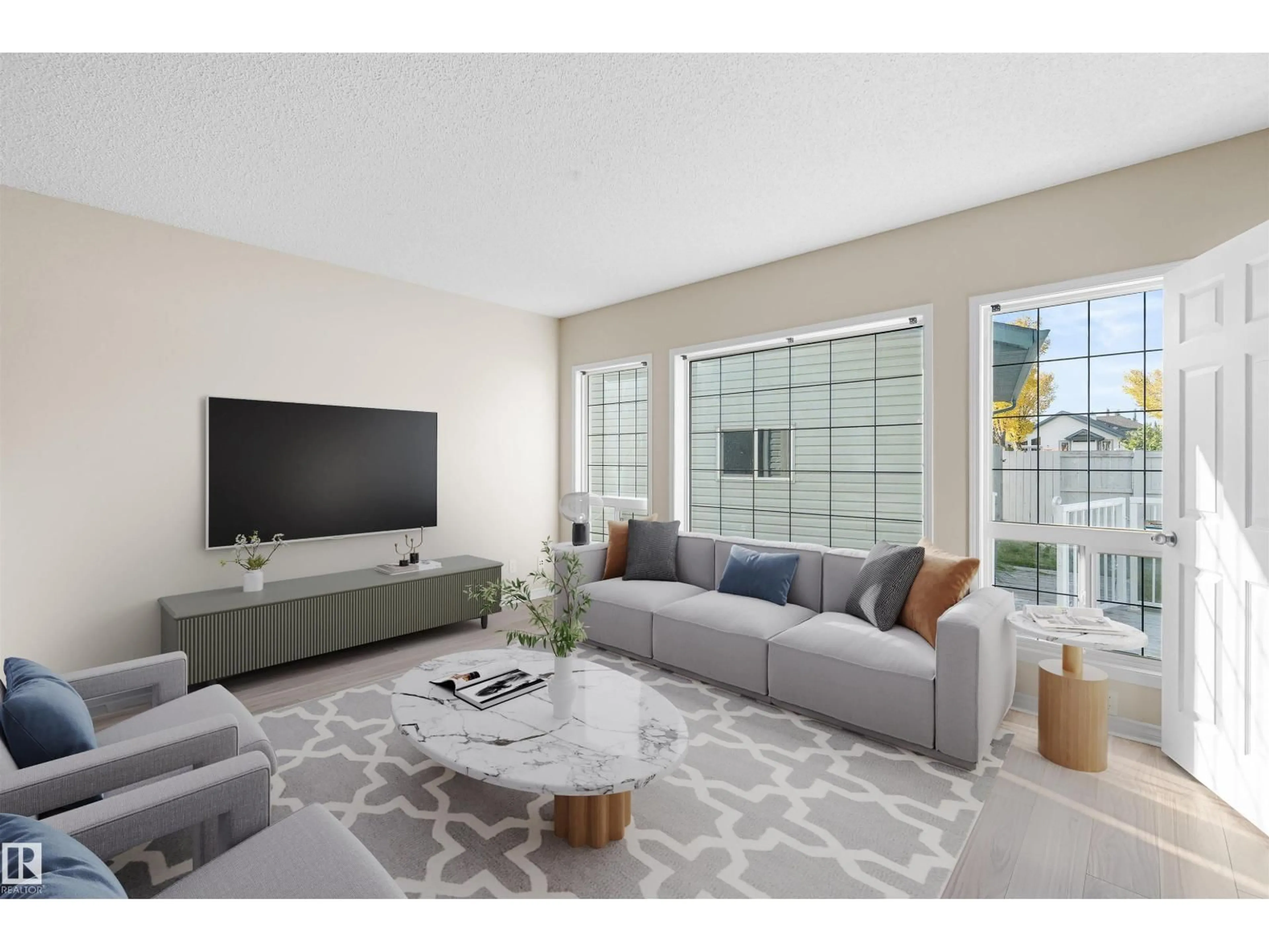 Living room with furniture, unknown for 460 GIBB WD, Edmonton Alberta T5T6W7