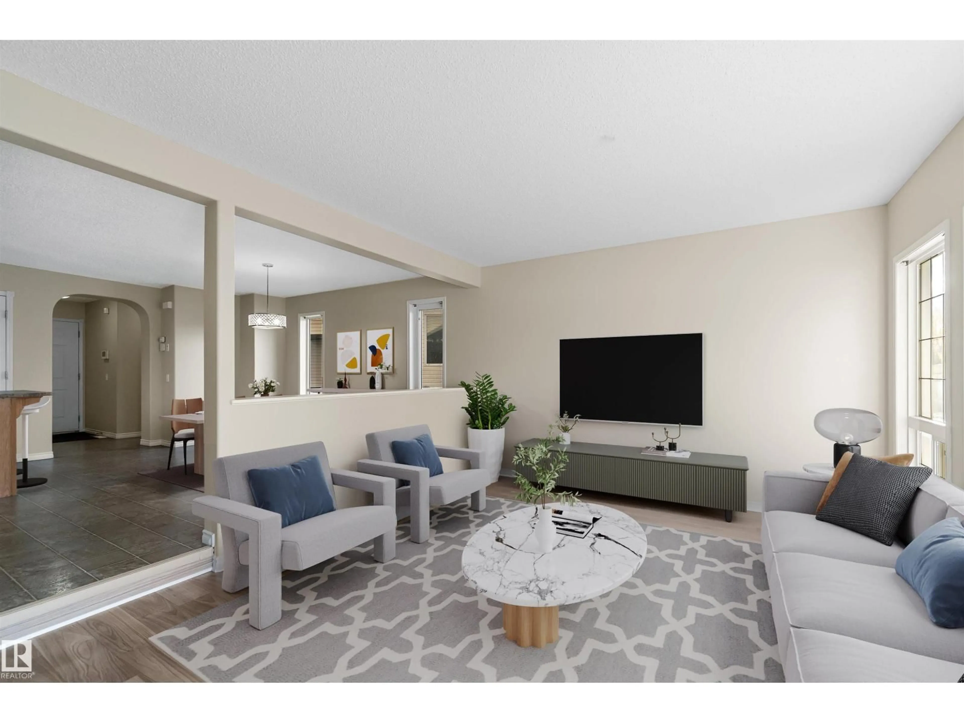 Living room with furniture, unknown for 460 GIBB WD, Edmonton Alberta T5T6W7