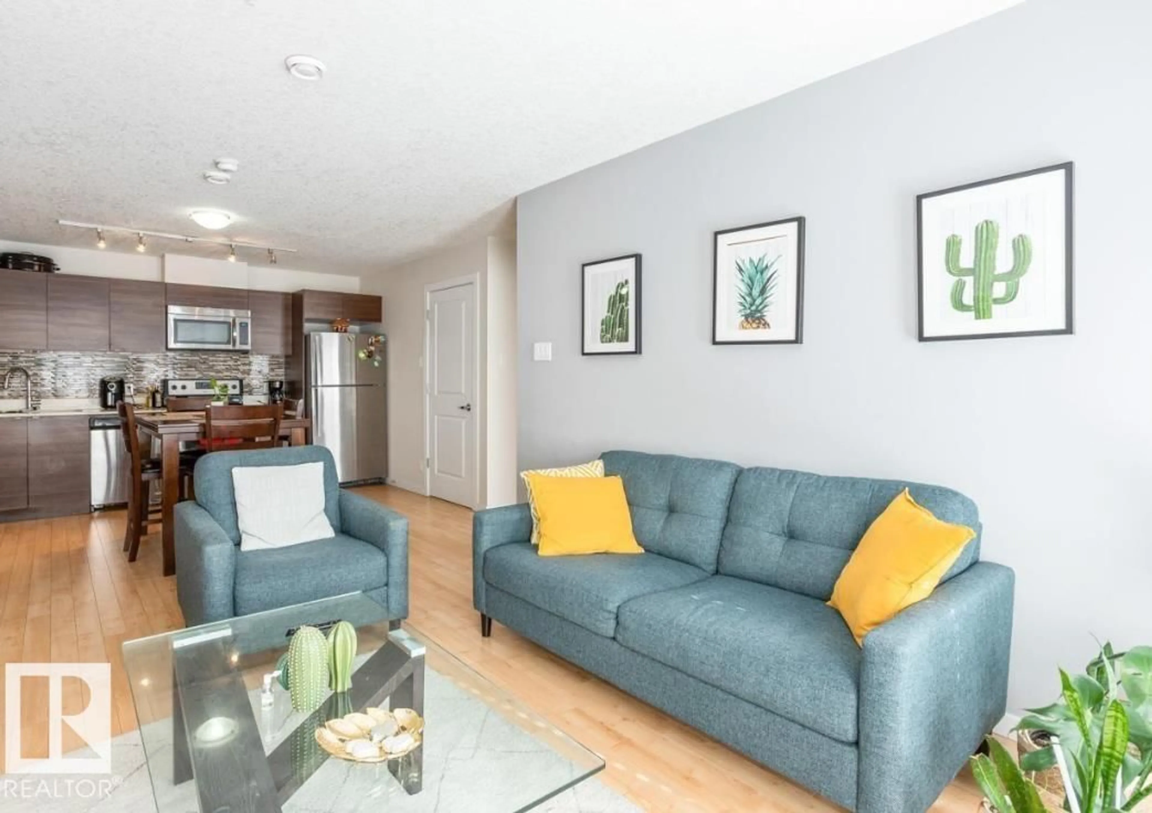Living room with furniture, unknown for #206 - 9517 160 AV, Edmonton Alberta T5Z0N1