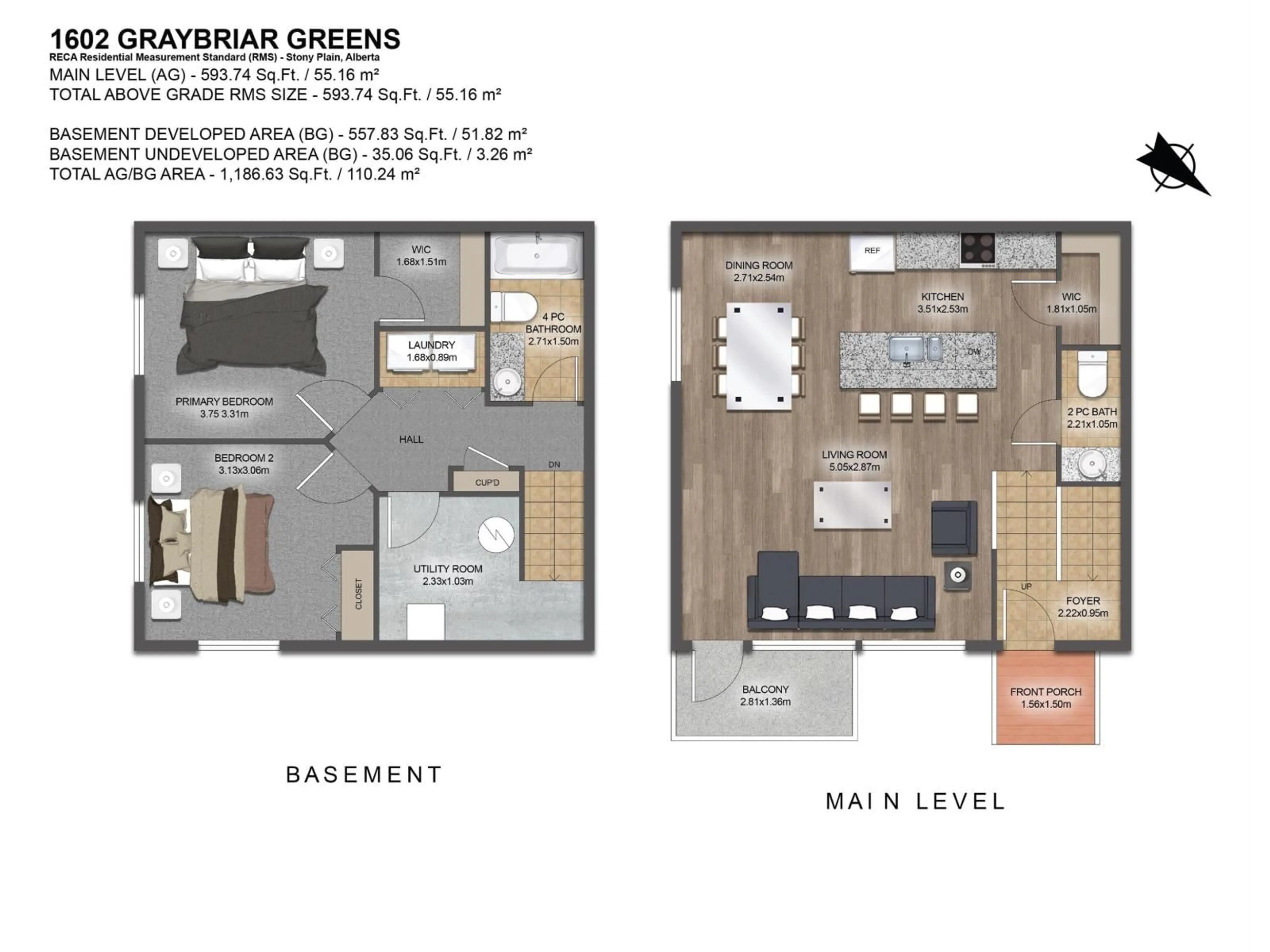 Floor plan for 1602 GRAYBRIAR GR, Stony Plain Alberta T7Z0G1