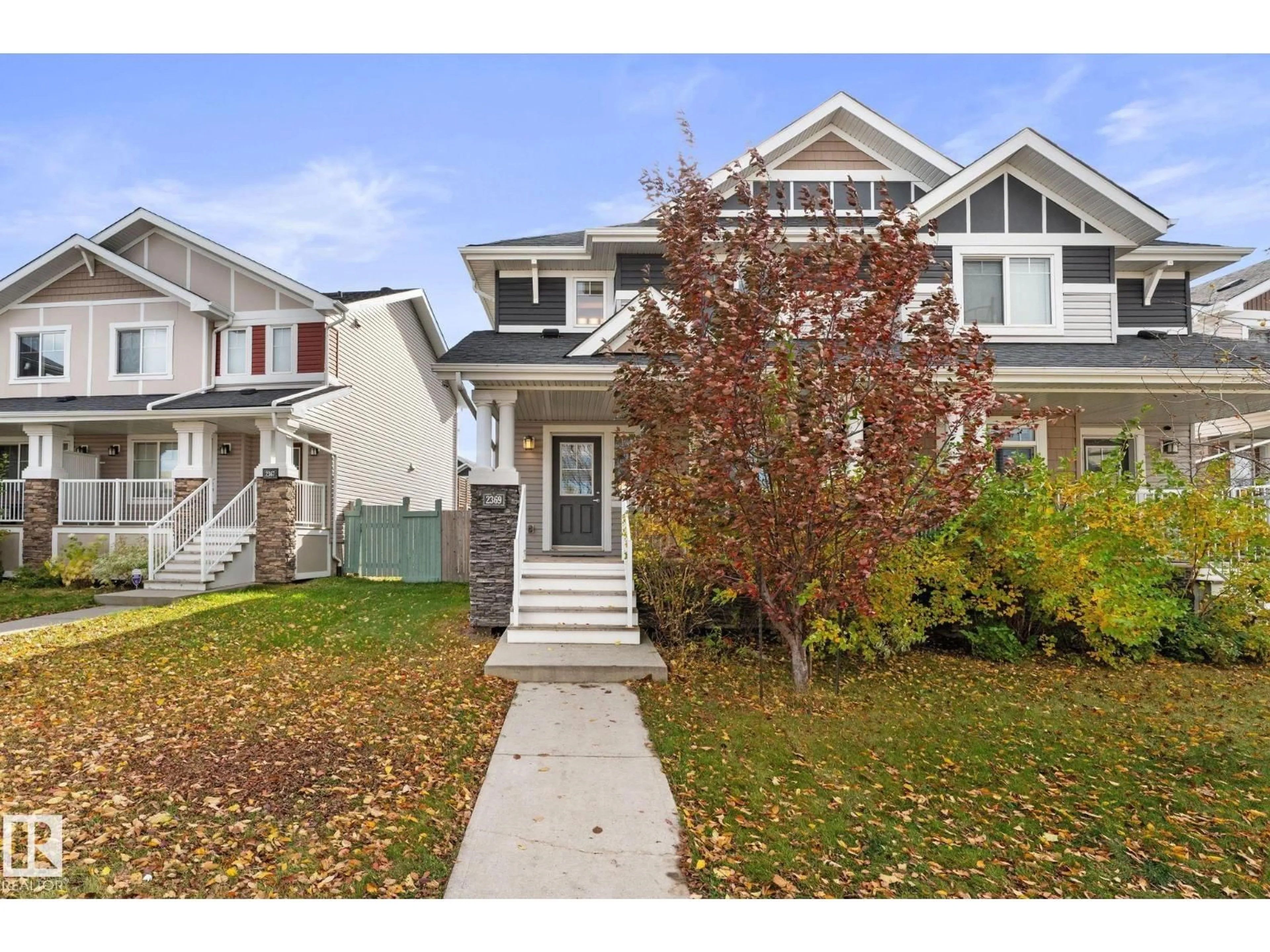Home with vinyl exterior material, street for 2369 GLENRIDDING BV, Edmonton Alberta T6W2W7