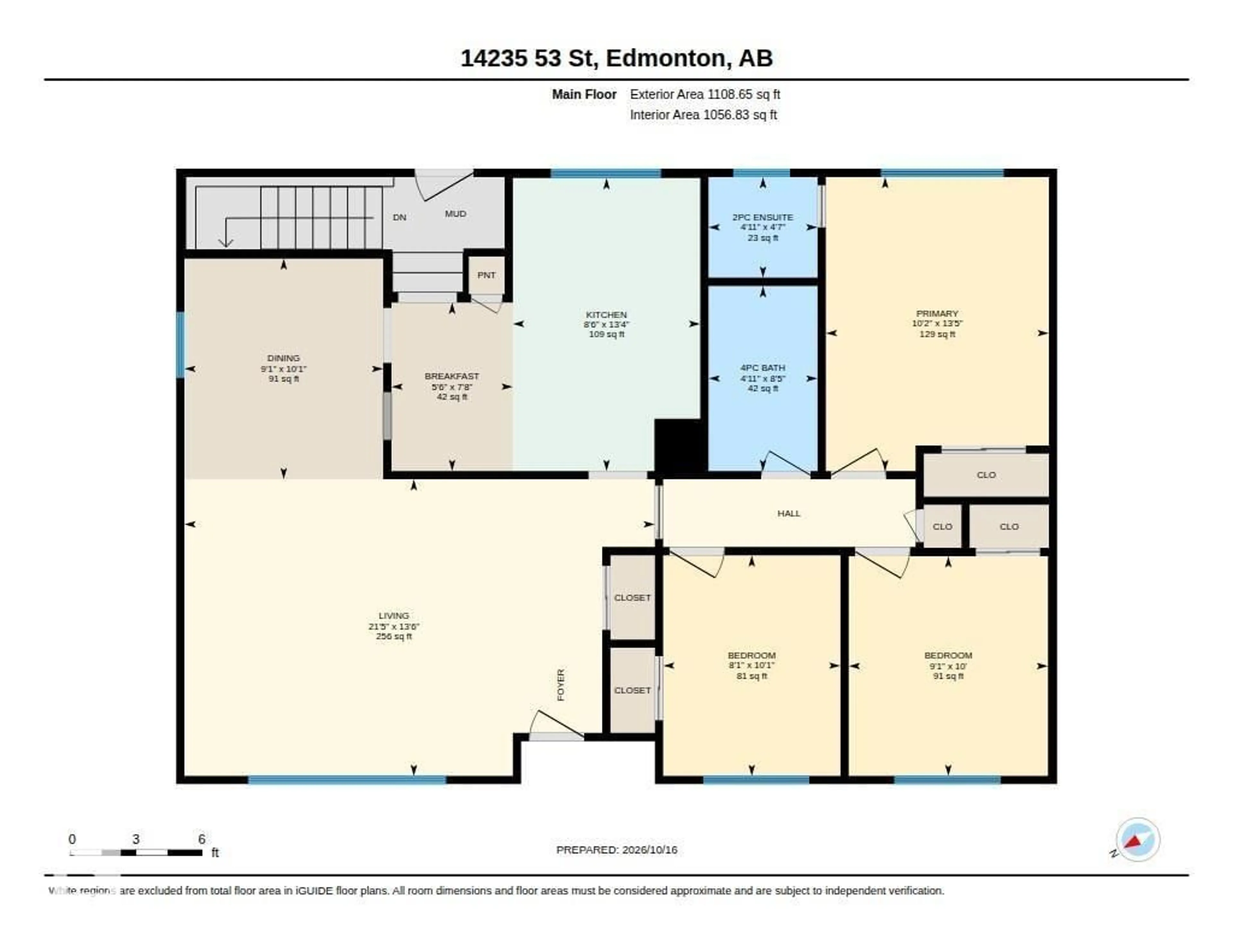 Floor plan for NW - 14235 53 ST, Edmonton Alberta T5A1L6