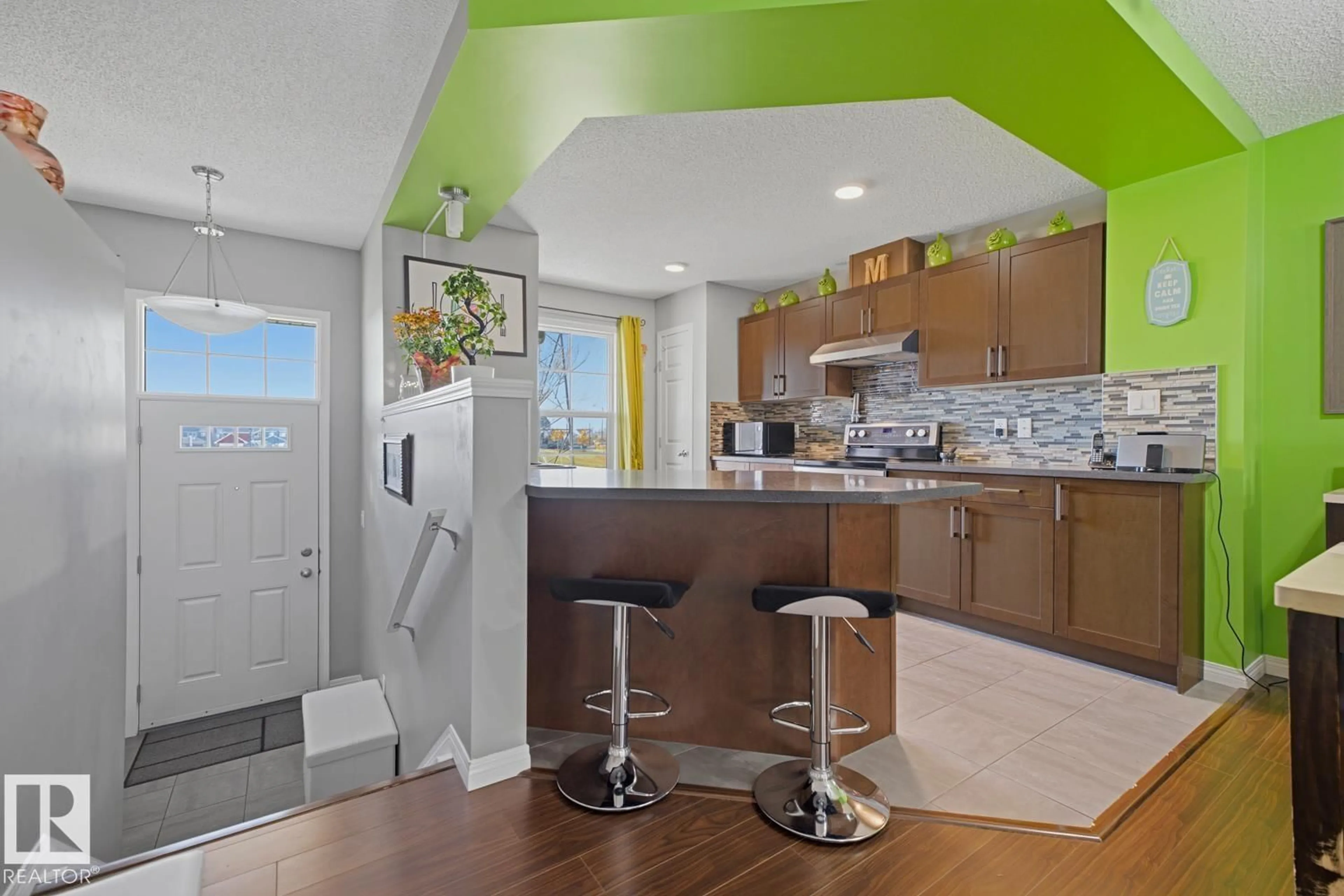 Open concept kitchen, ceramic/tile floor for #77 - 4029 ORCHARDS DR, Edmonton Alberta T6X1V2