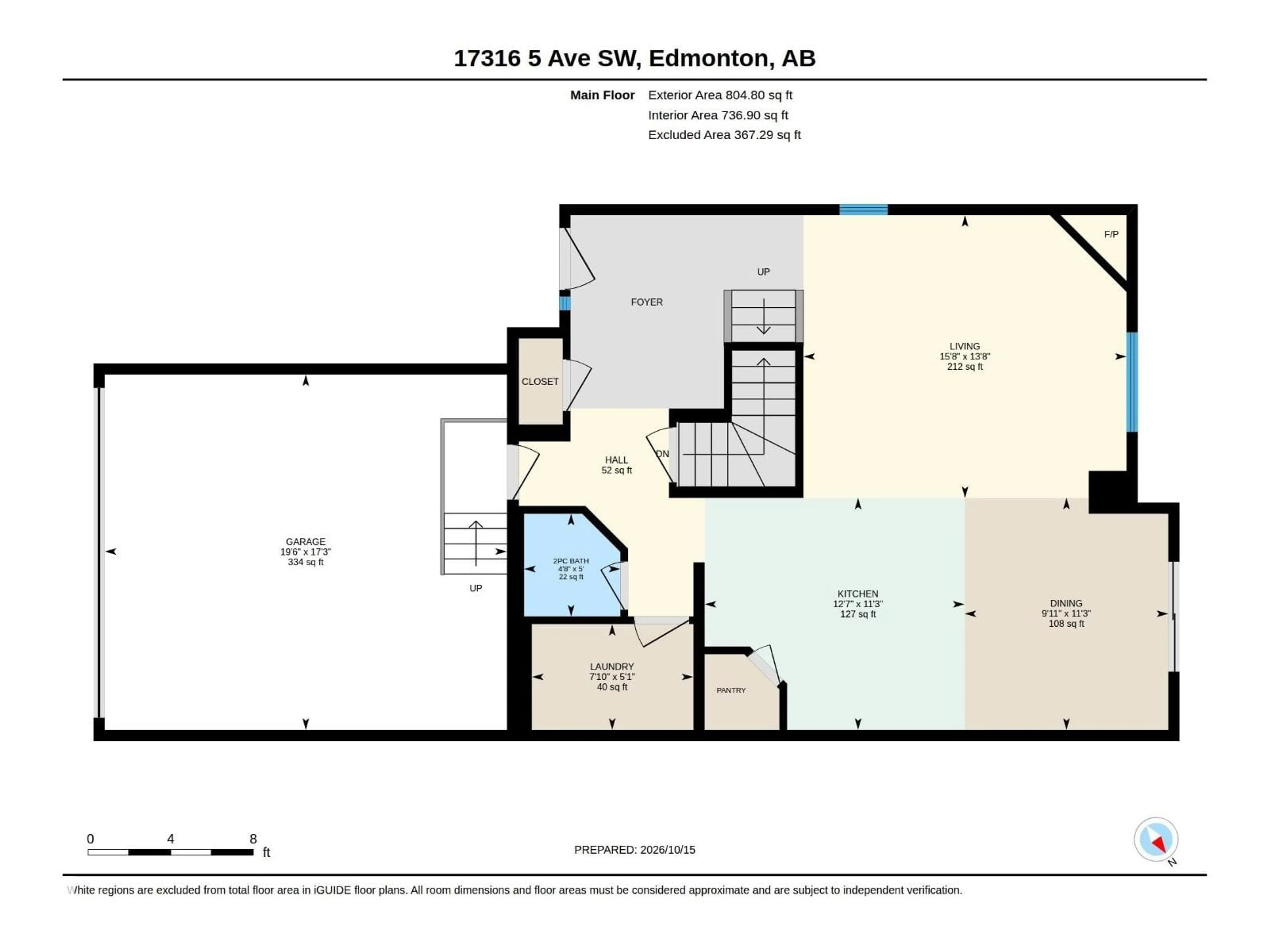 Floor plan for SW - 17316 5 AV, Edmonton Alberta T6W2A5