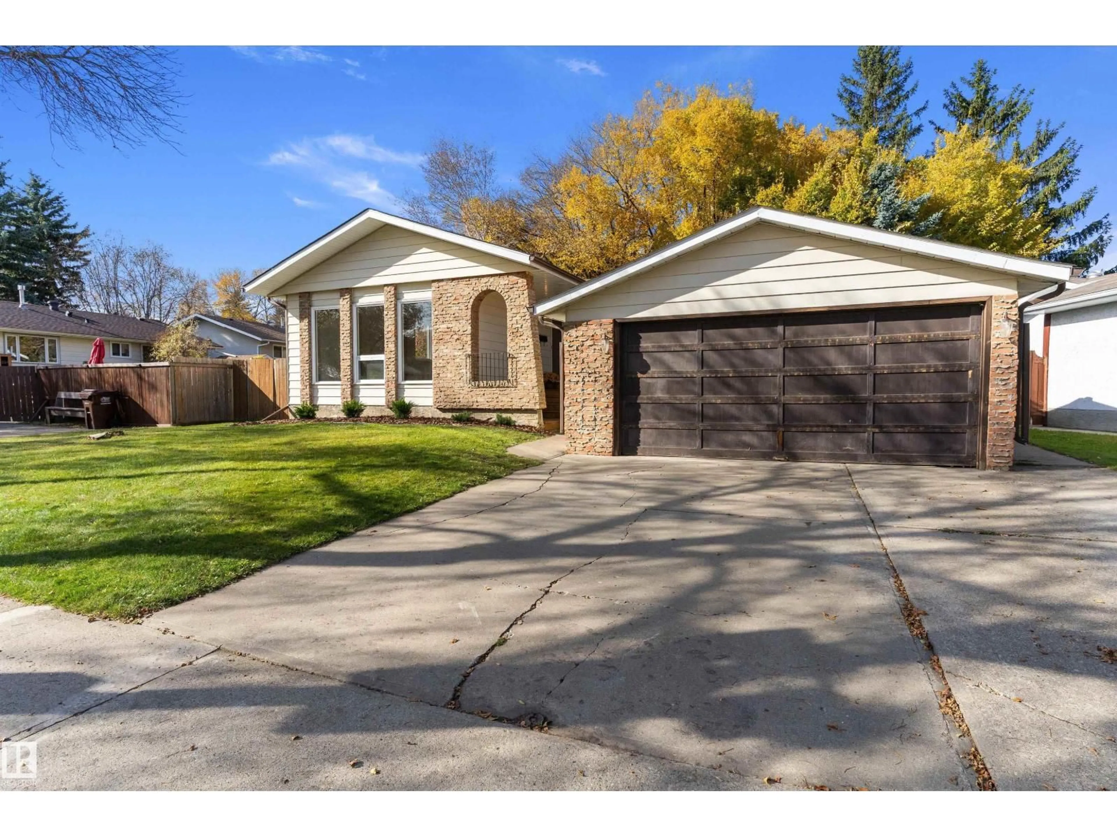 Home with brick exterior material, street for 1 LARSON AV, St. Albert Alberta T8N2H1