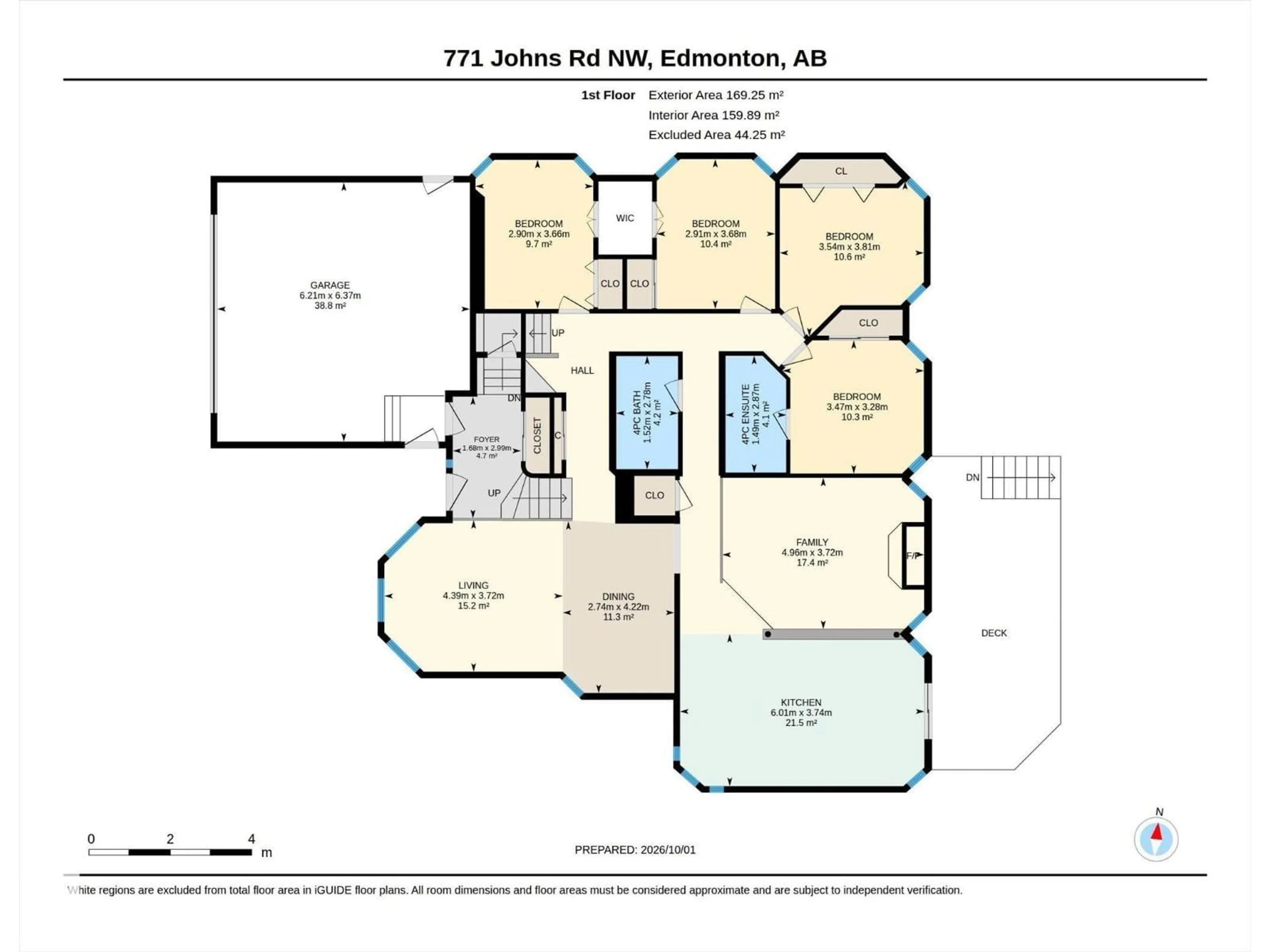 Floor plan for 771 JOHNS RD, Edmonton Alberta T6L6X4