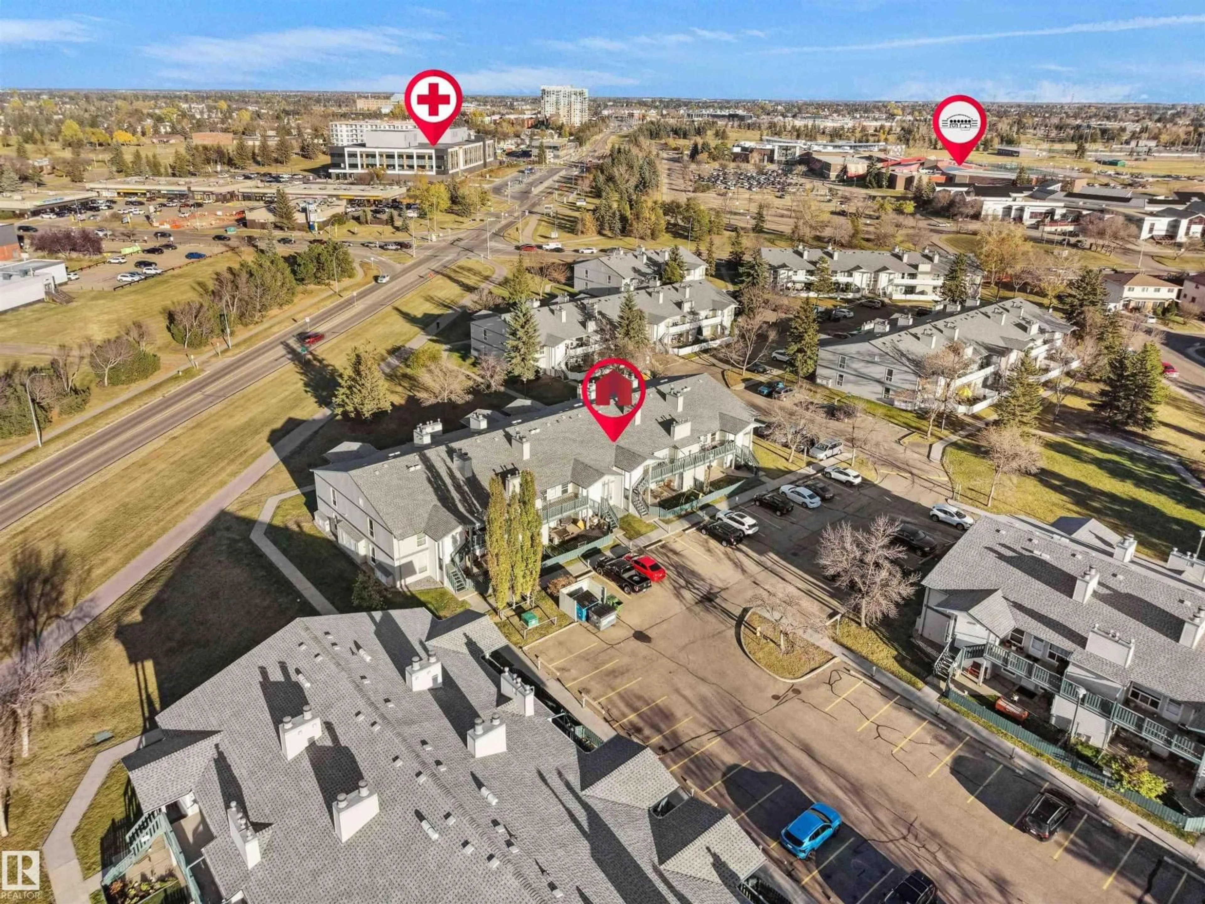 A pic from outside/outdoor area/front of a property/back of a property/a pic from drone, street for #134 - 2703 79 ST, Edmonton Alberta T6K3Z6