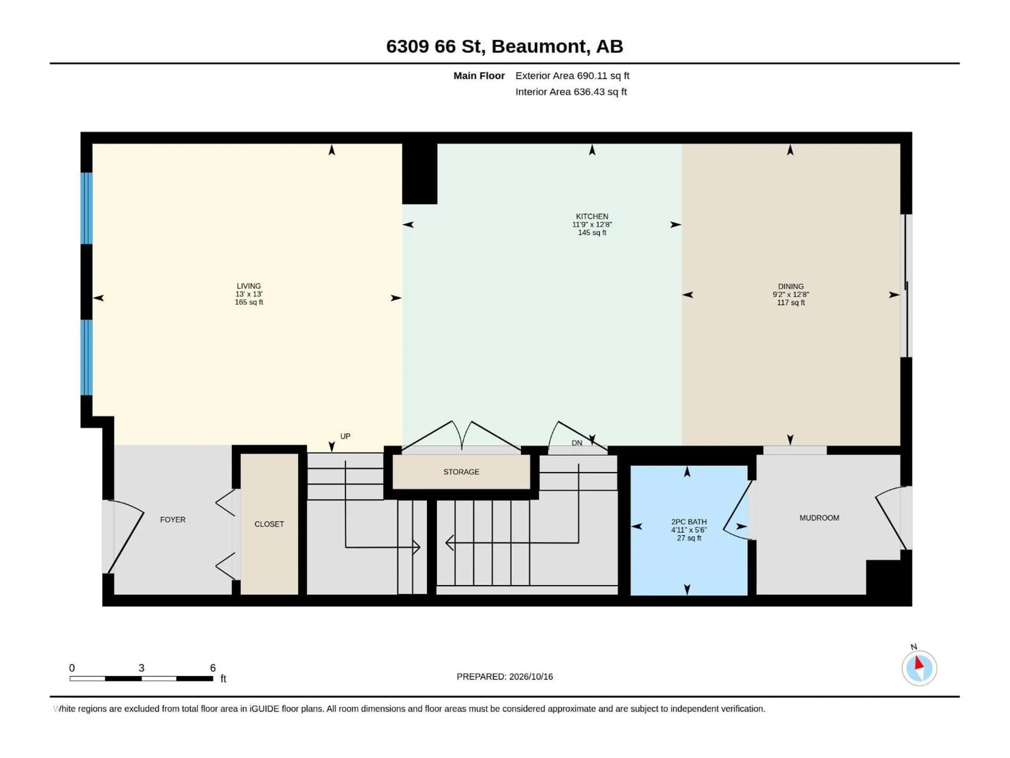 Floor plan for 6309 66 ST, Beaumont Alberta T4X2P6