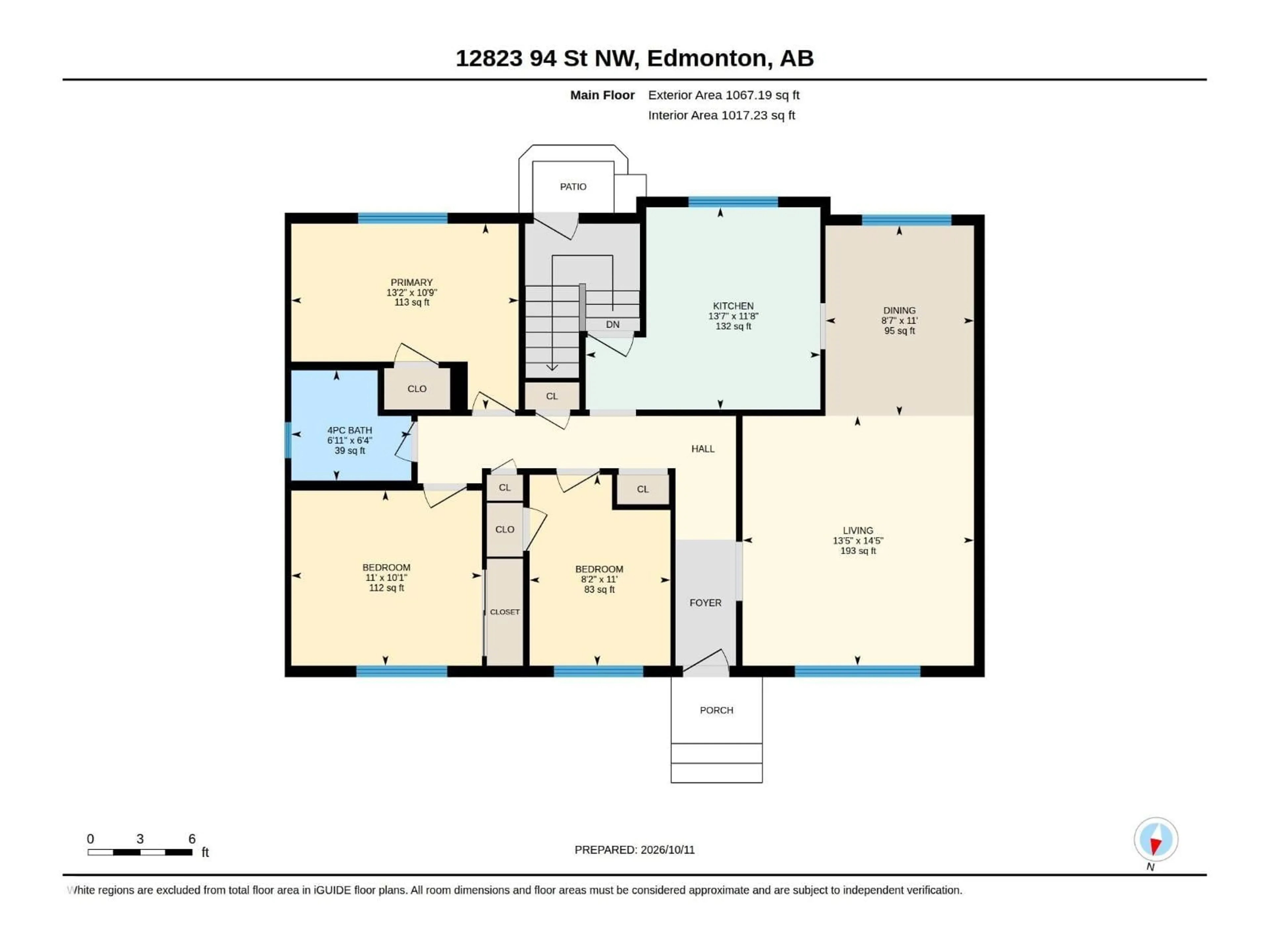 Floor plan for 12823 94 ST, Edmonton Alberta T5E3V6