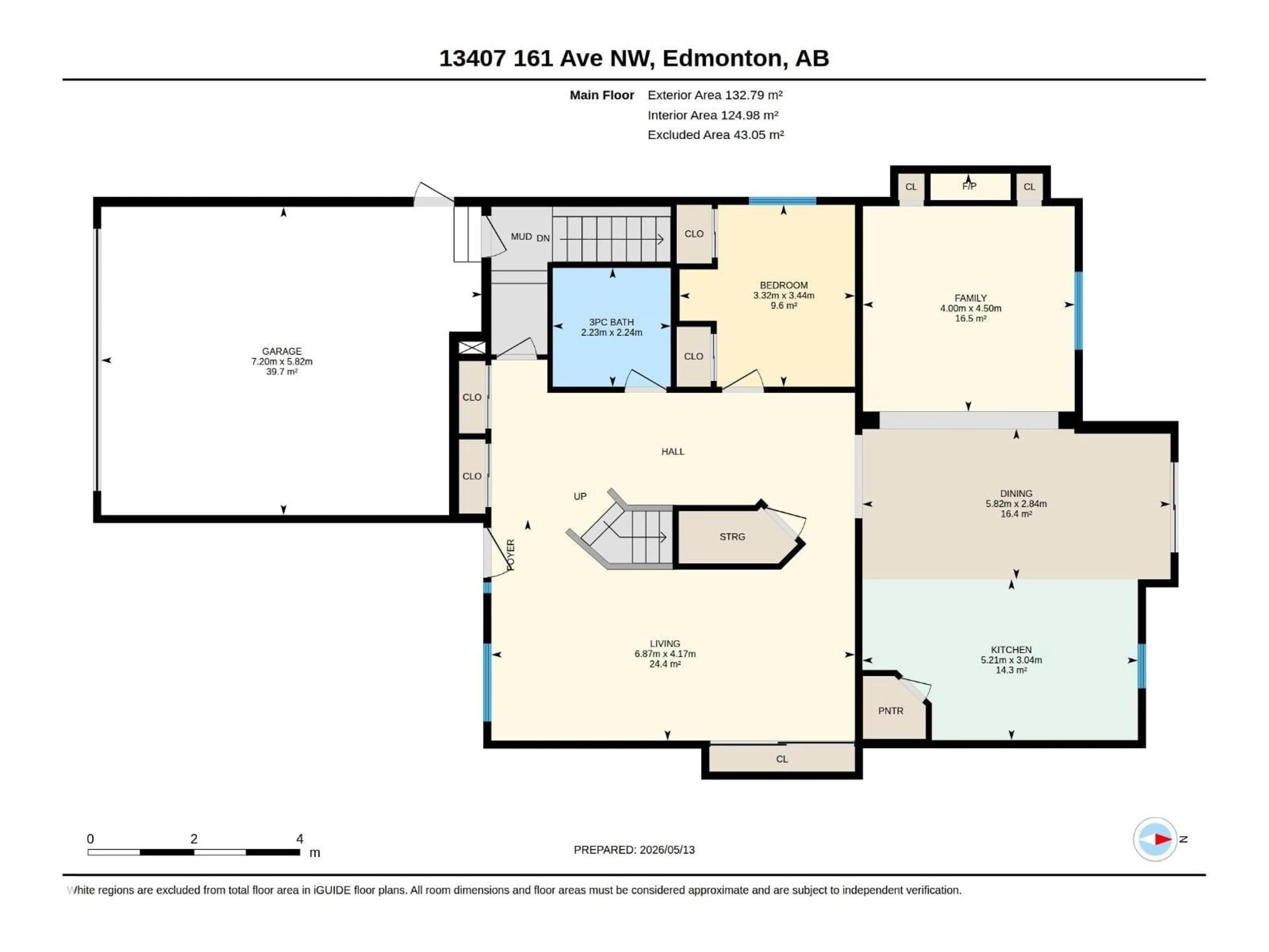 Floor plan for 13407 161 AV, Edmonton Alberta T6V0B9